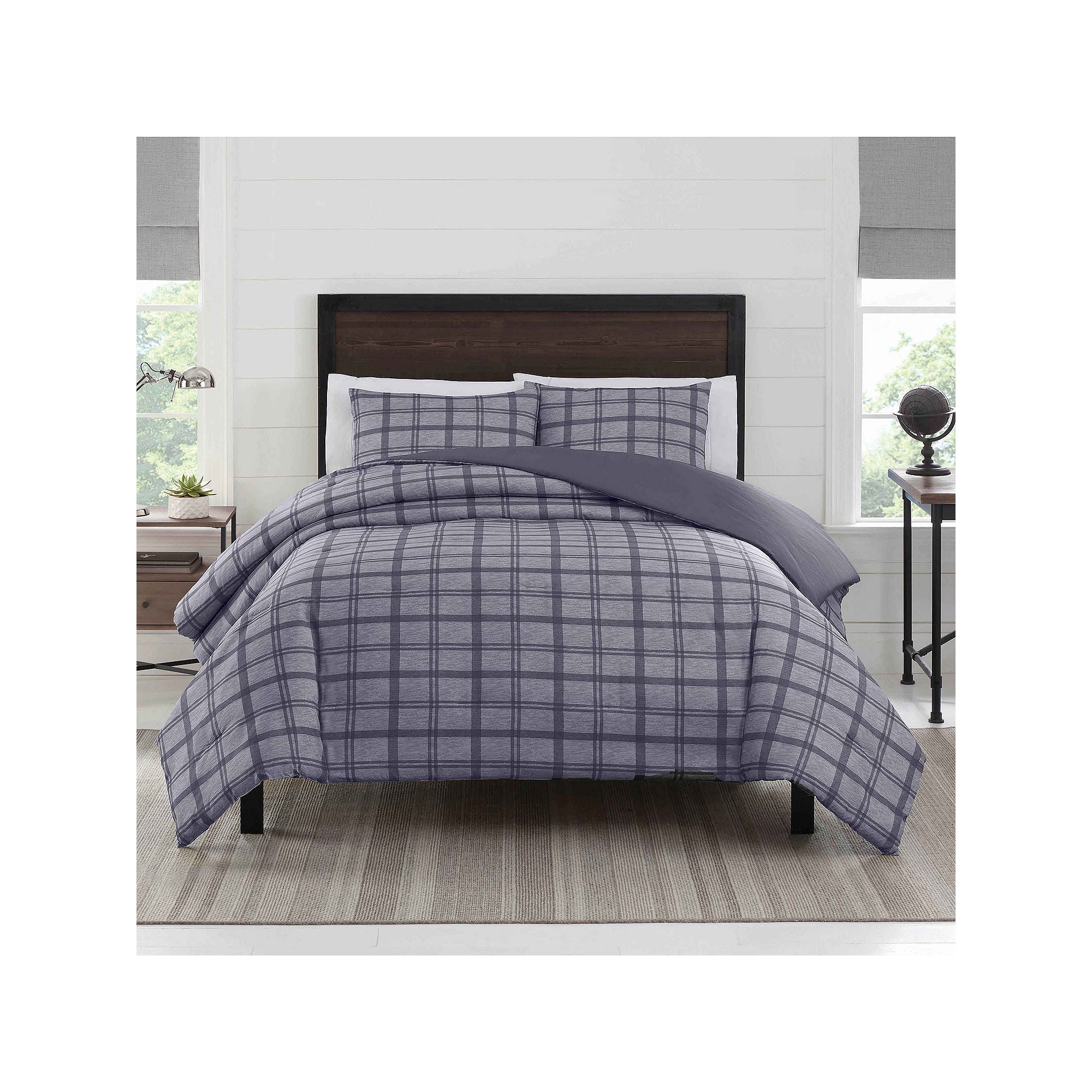 Izod Sawyer Midweight Comforter Set - GRAY ONE SIZE