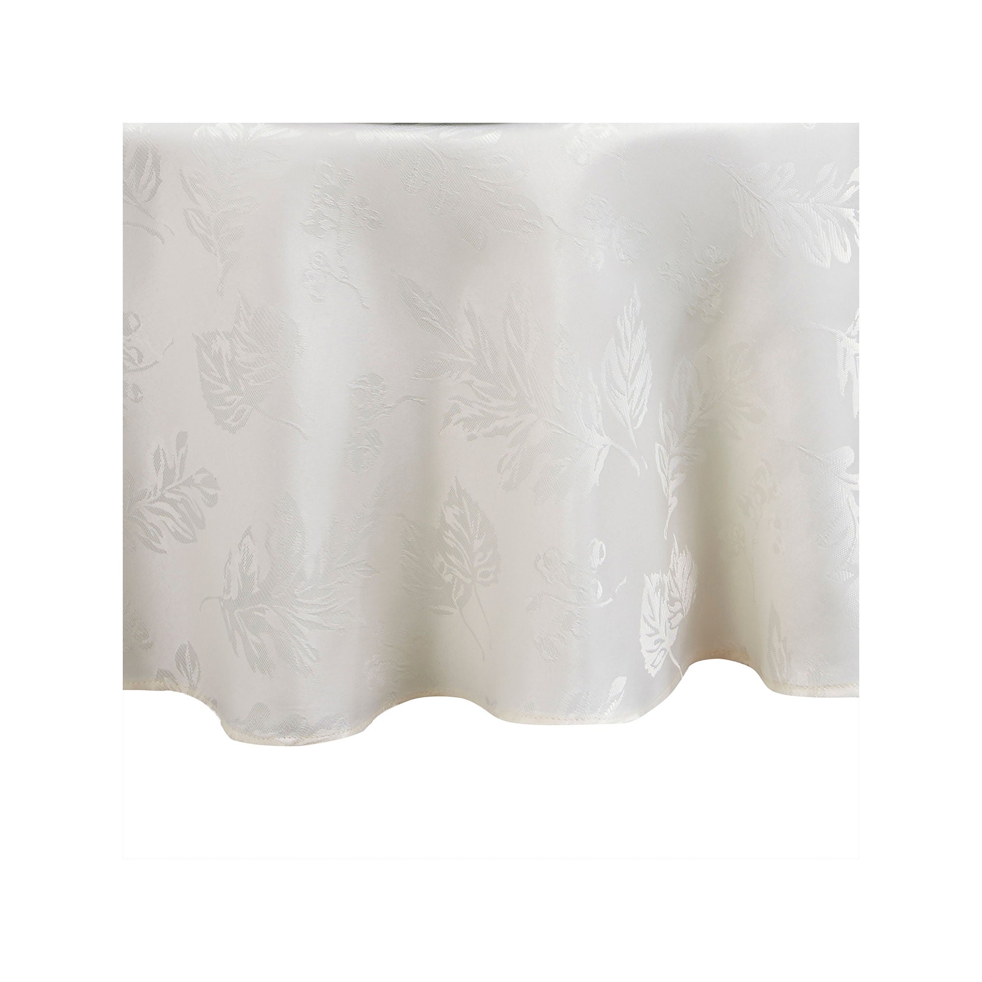 Elrene Home Fashions Elegant Woven Leaves Tablecloth - IVORY ONE SIZE