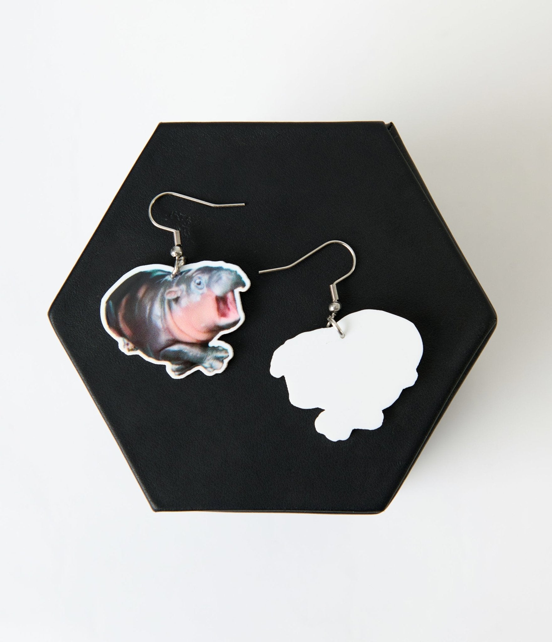 Moo Deng Hippo Earrings