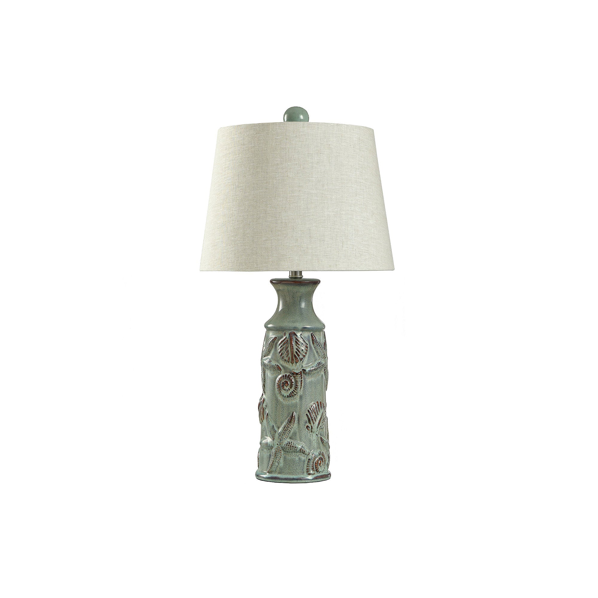 StyleCraft L39129DS 29 Blue Bay Table Lamp with Coastal Starfish and Shells