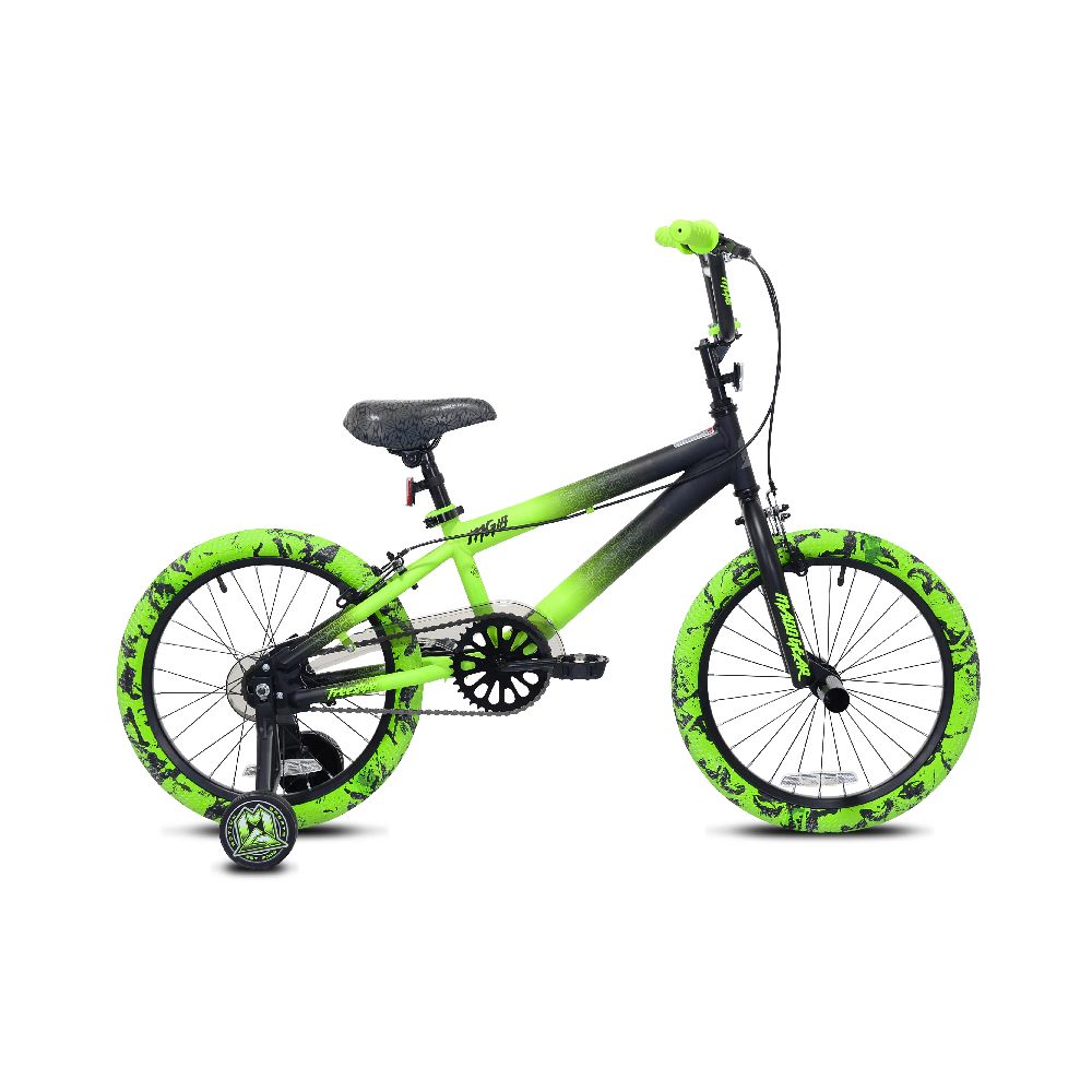 Kent Bicycles 11816 18'' Madd Gear MG18 BMX Boy's Bike, Black and Green