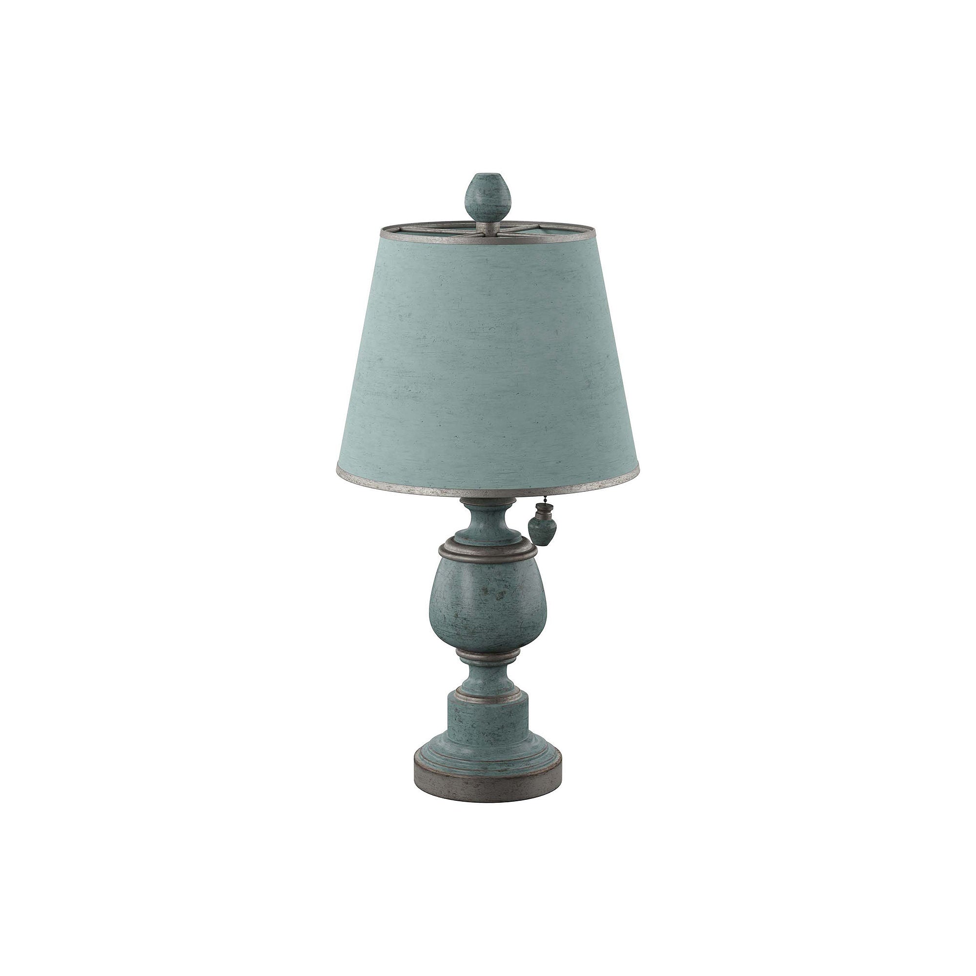 Chelsea Accent Table Lamp - Blue Finish - Chelsea Blue Hardback Fabric Shade