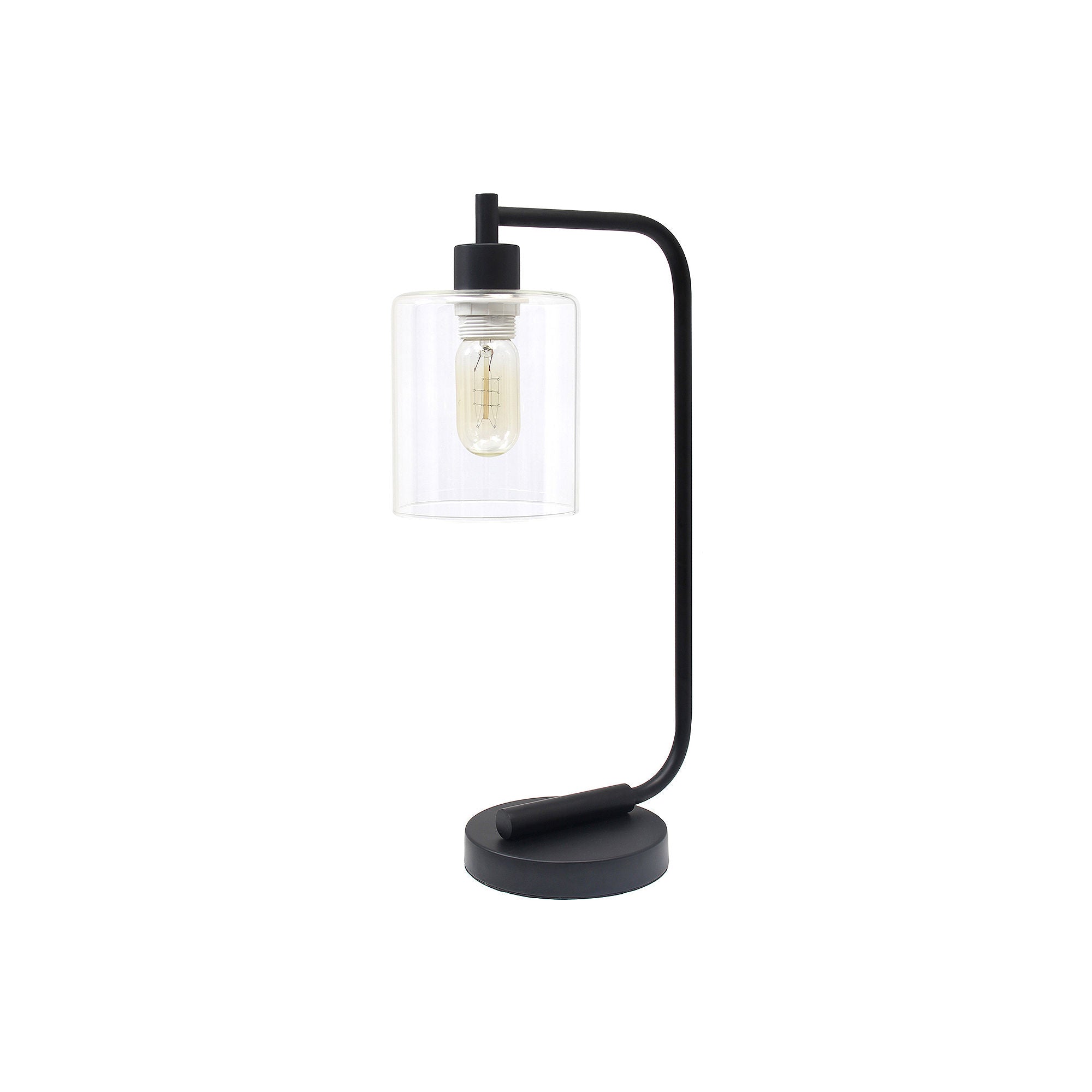 Asstd National Brand Lalia Home Glass Shade Modern Desk Lamp LHD-2003-BK - BLACK ONE SIZE