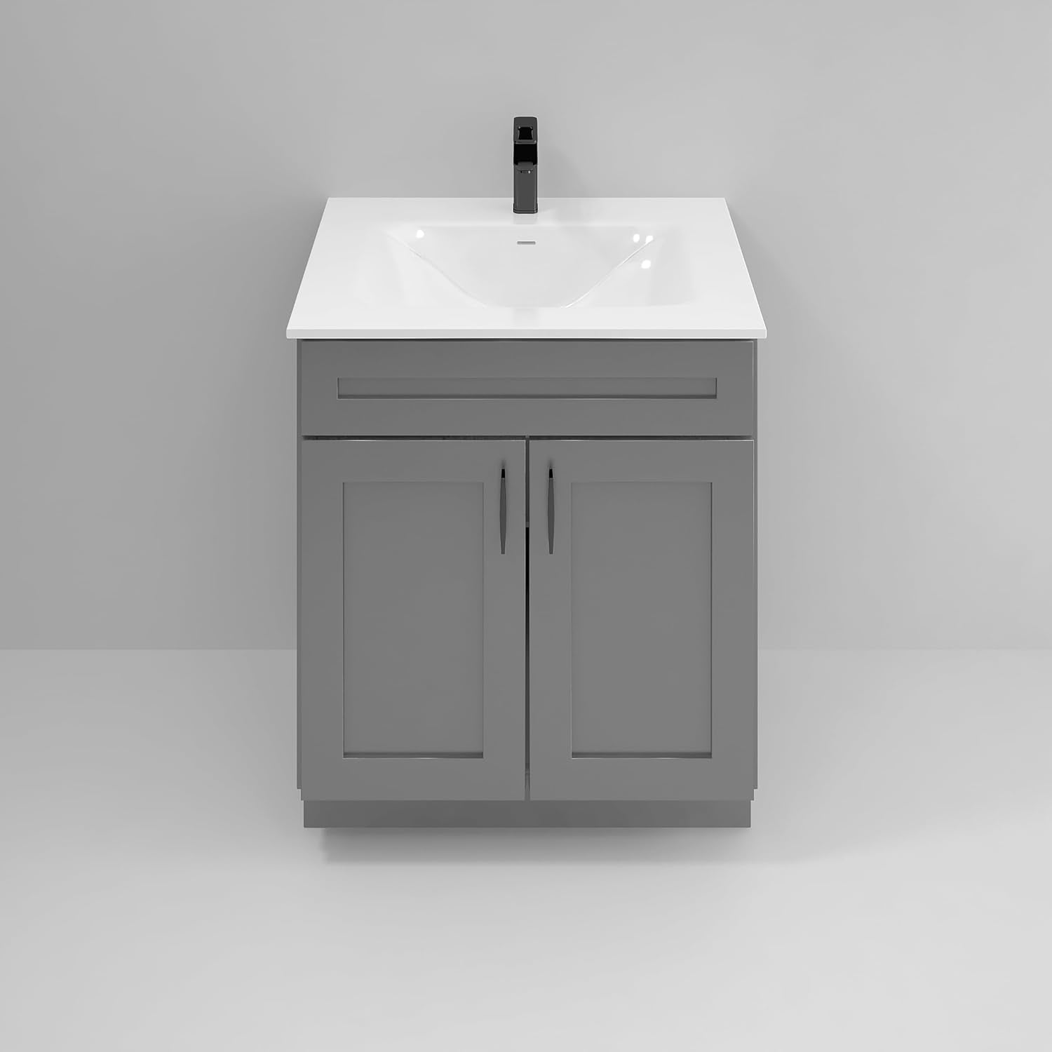 Royal Cabinets 80-8202-0-1617 30 x 34-1/2 x 21 in. Shaker Vanity Base Cabinet in Grey