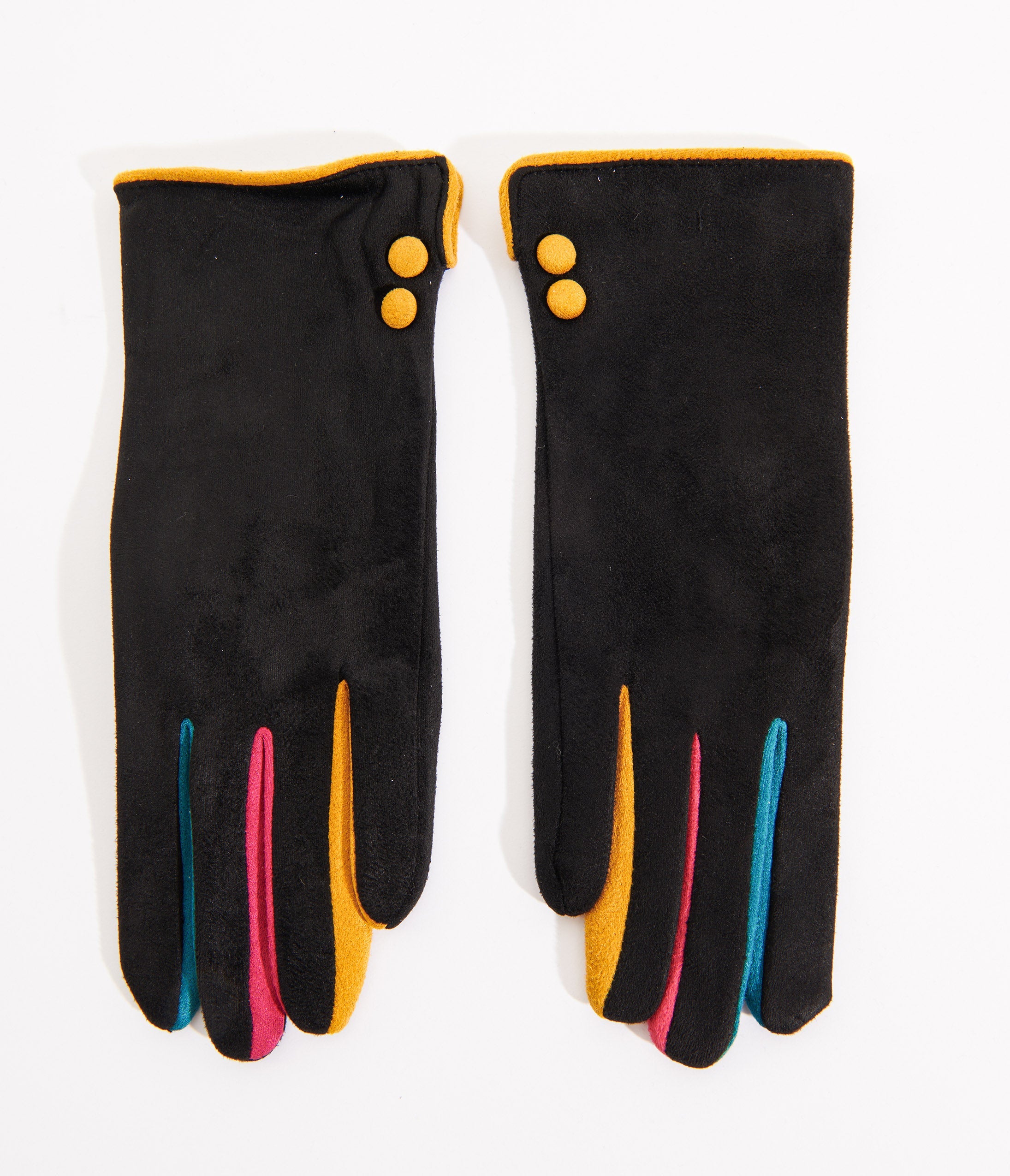 Black & Rainbow Finger Gloves