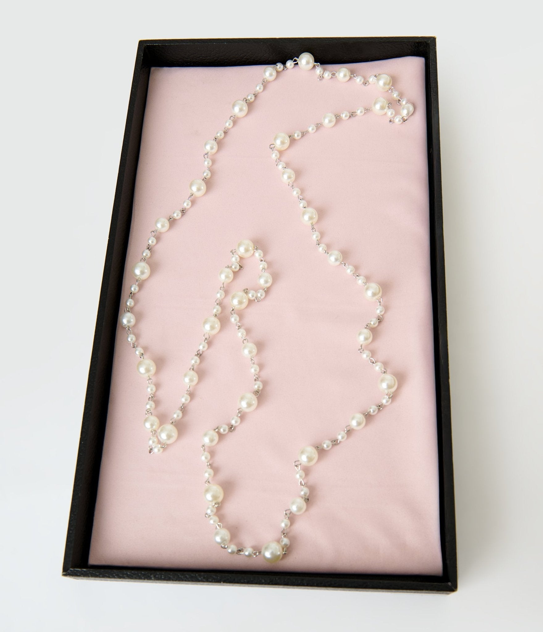 Unique Vintage 1920s Long Multi Pearl Necklace