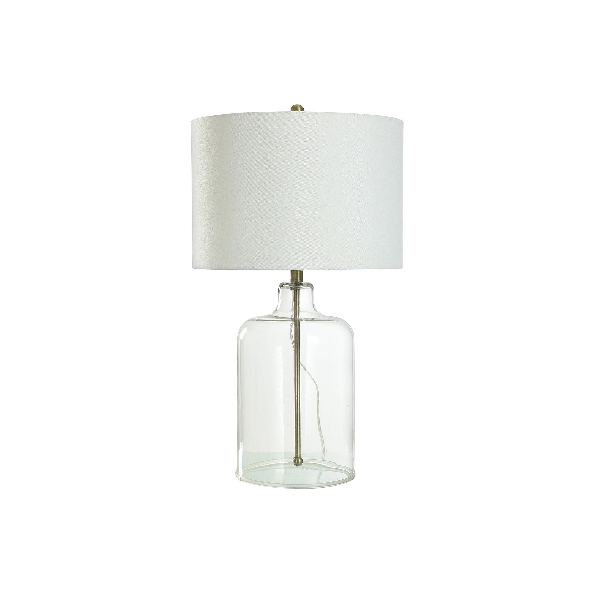 Collective Design By Stylecraft Glass With Gold Metal Rod Table Lamp TL332573JCDS - CLEAR GLASS ONE SIZE