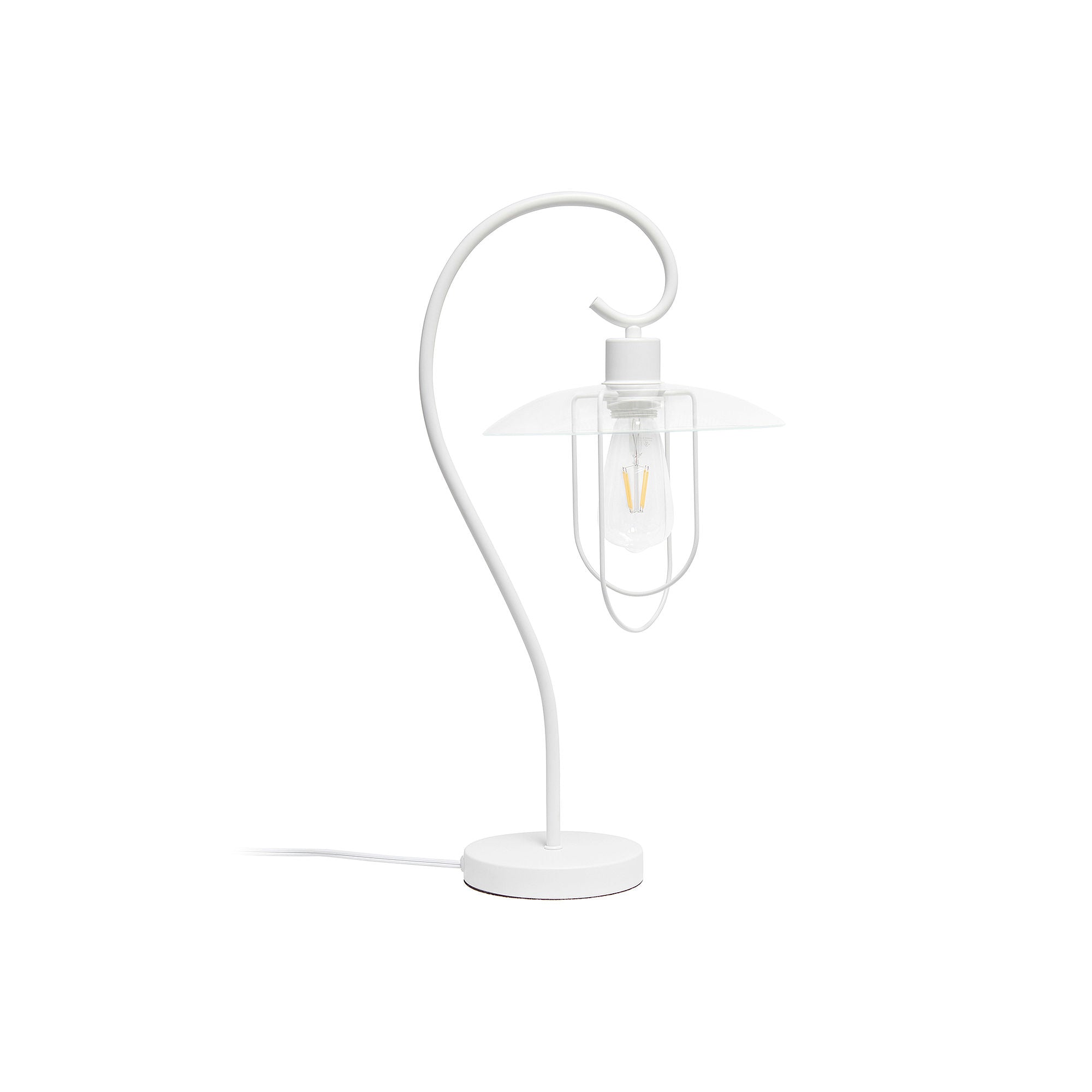 Asstd National Brand Modern Metal Scroll Table Lamp - WHITE ONE SIZE