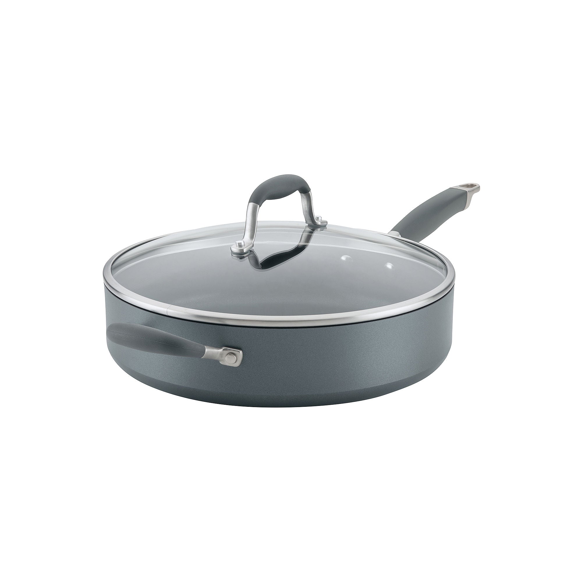 Anolon Advanced Home Hard Anodized 5-Qt. Saute Pan With Lid And Helper Handle - MOONSTONE ONE SIZE