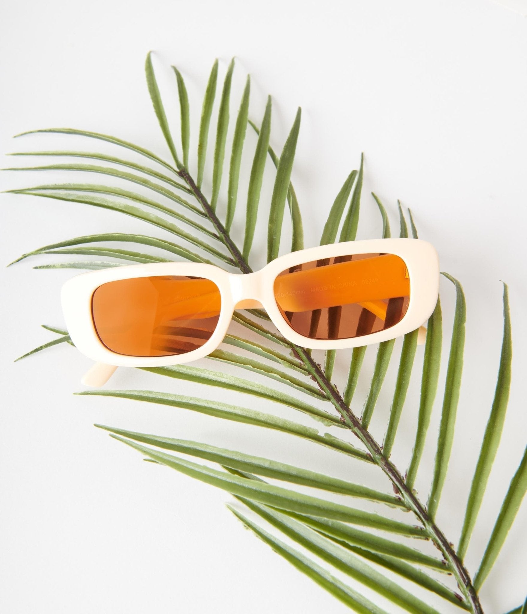 Peach & Orange Tint Oval Sunglasses