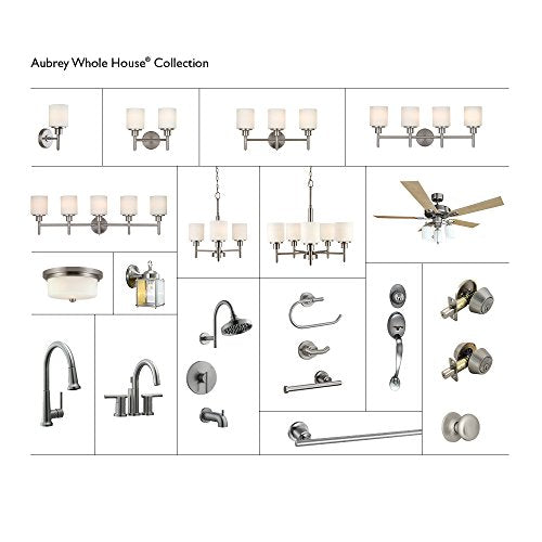 Design House 556217 Aubrey 4 Light Vanity Light, Satin Nickel