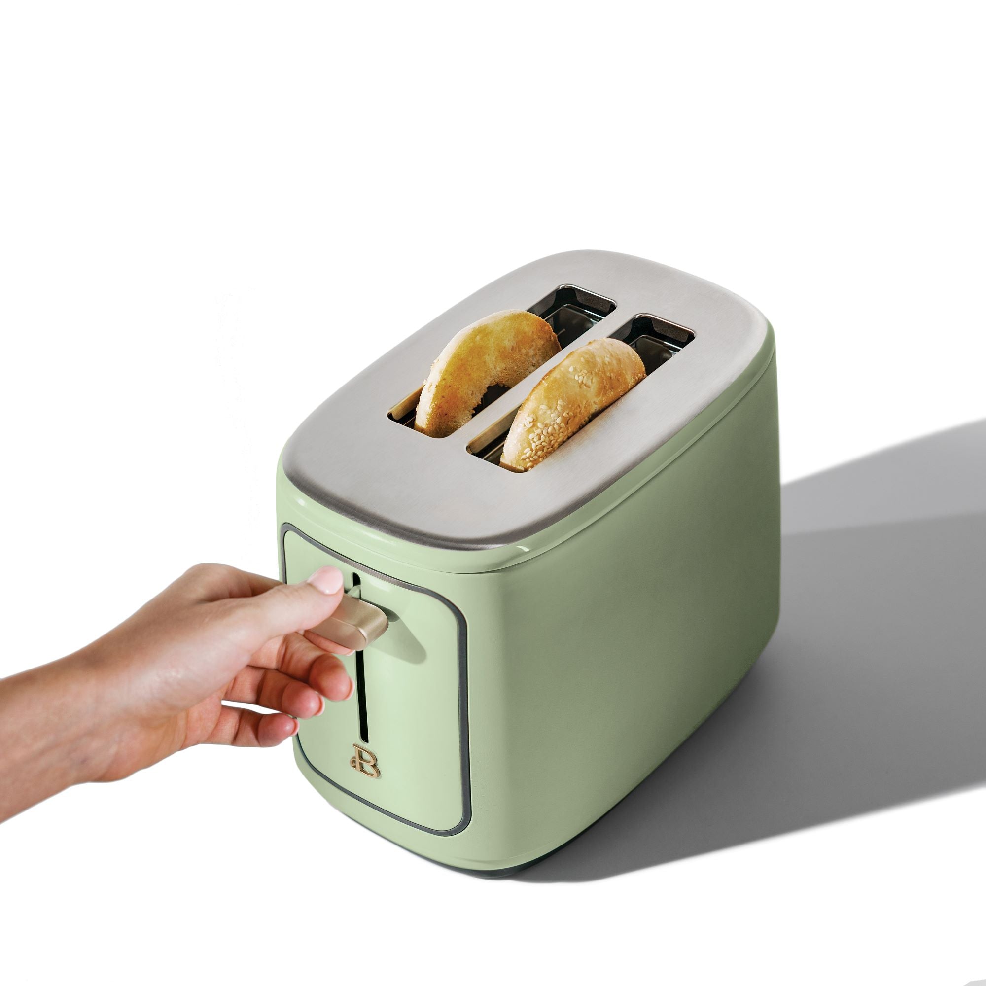 Made by Gather 19019 Beautiful 2 Slice Touchscreen Toaster, Sage Green by Drew Barrymore