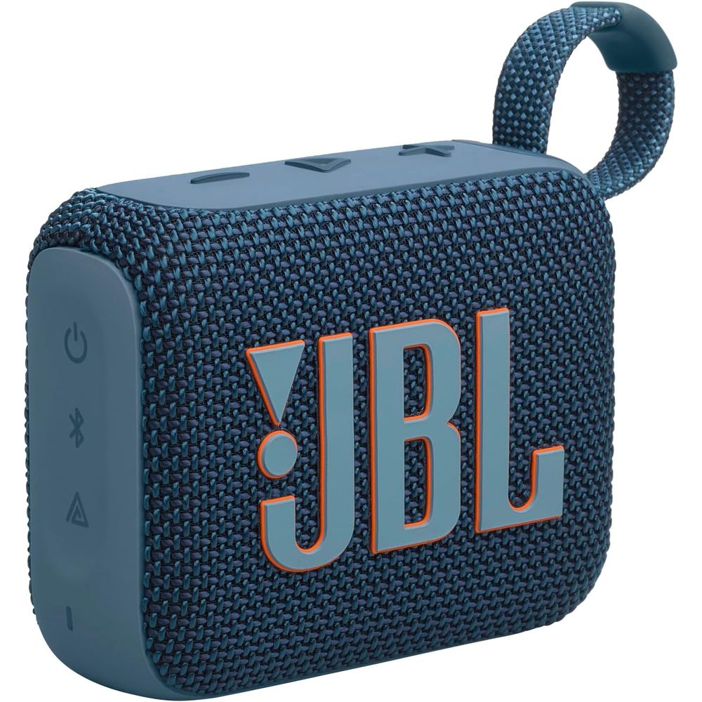 JBL JBLGO4BLUAM Go 4 Ultra-Portable, Waterproof and Dustproof Bluetooth Speaker, Big Pro Sound with Punchy bass, 7-Hour Built-in Battery, Made in Part with Recycled Materials (Blue)