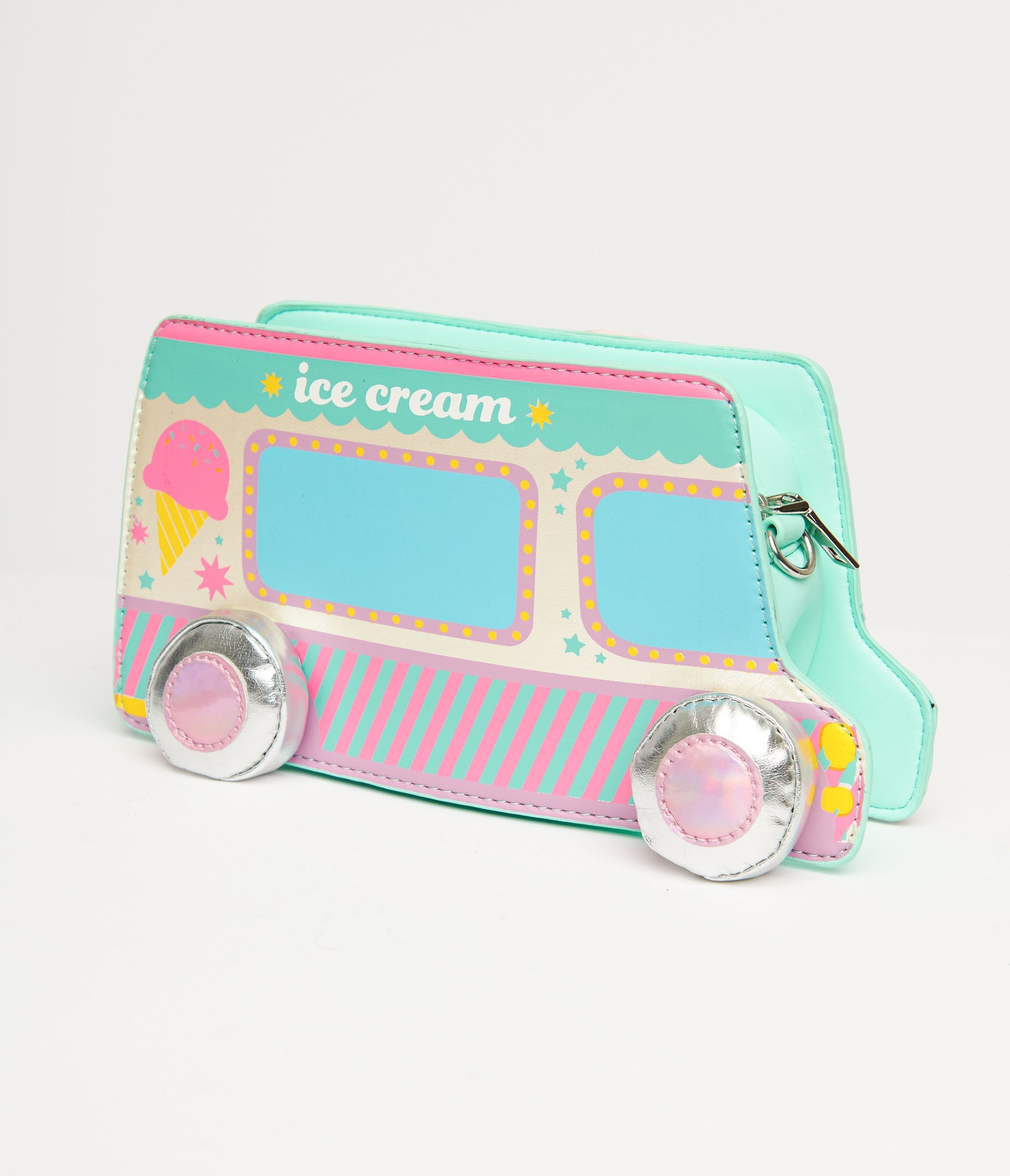 Ice Cream Truck Leatherette Handbag