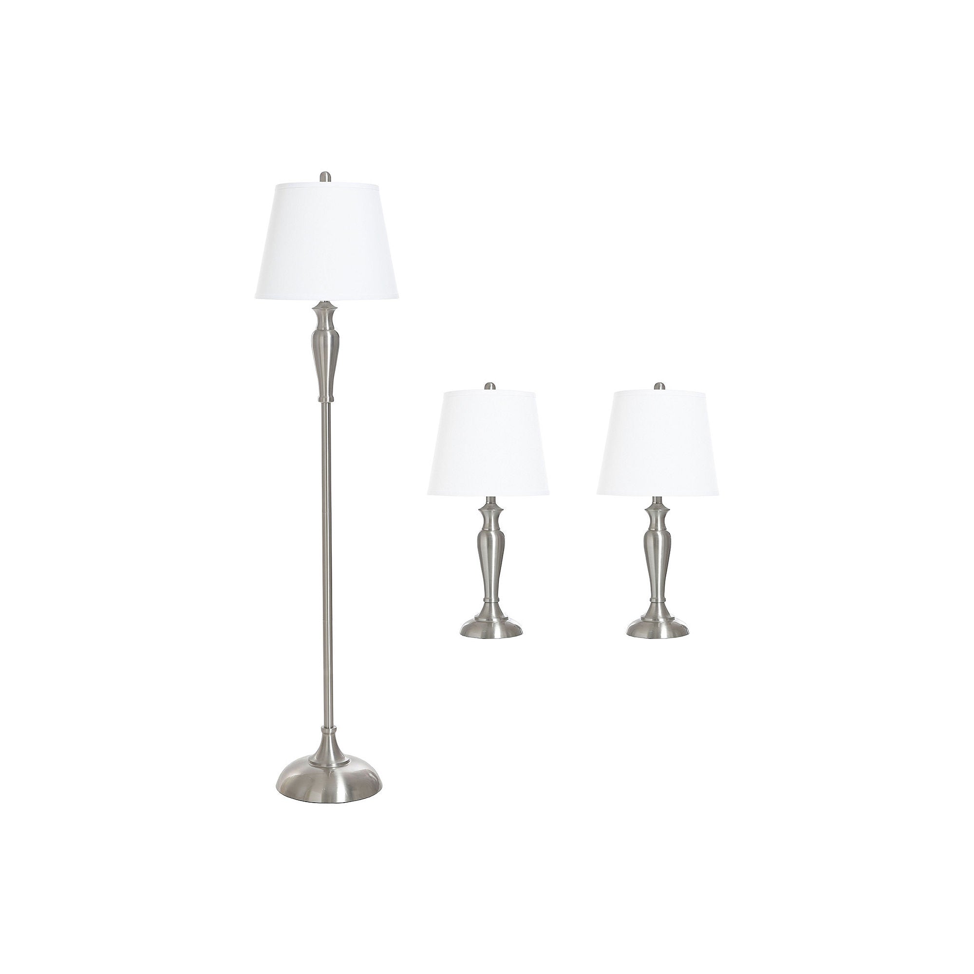 Stylecraft Traditional Elegance I 3-Pc. Lamp Set - ST STEEL ONE SIZE