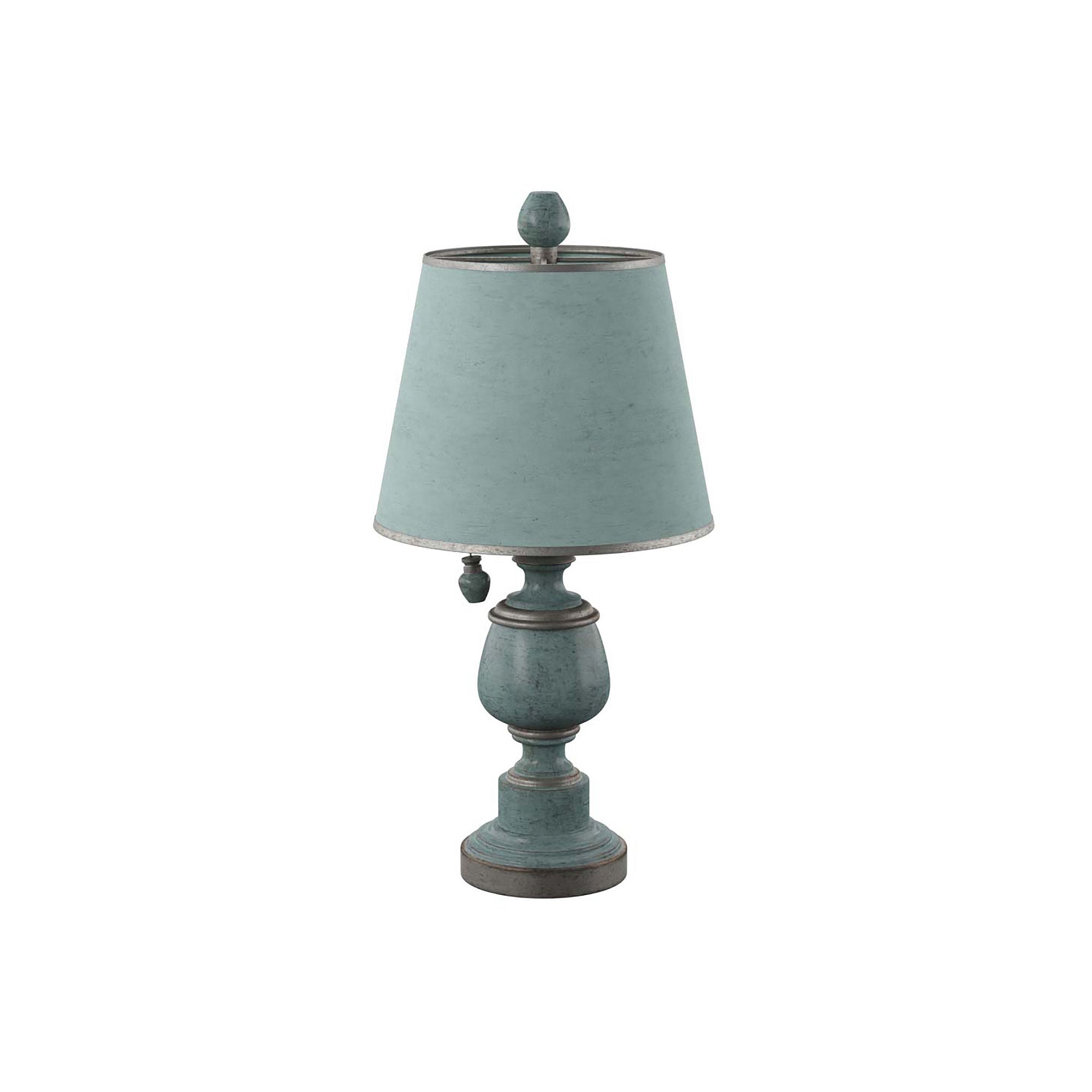 Chelsea Accent Table Lamp - Blue Finish - Chelsea Blue Hardback Fabric Shade