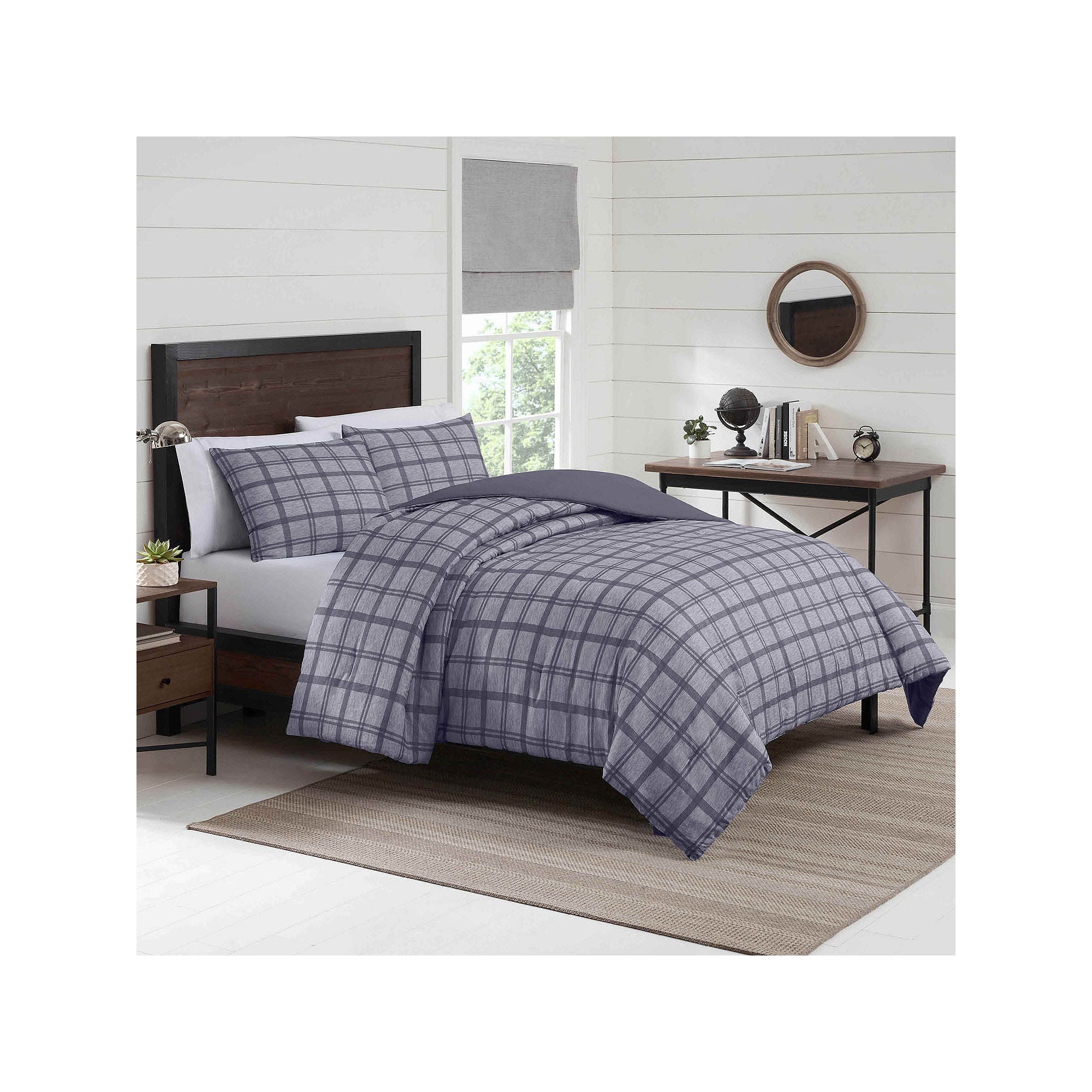 Izod Sawyer Midweight Comforter Set - GRAY ONE SIZE