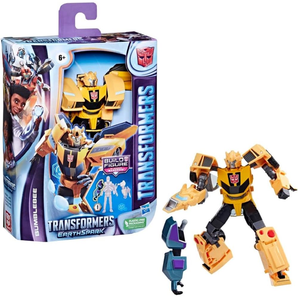 Hasbro F6732 Transformers Toy EarthSpark Deluxe Class Bumblebee 12.5 cm Action Figure, Robot Toy for Children from 6