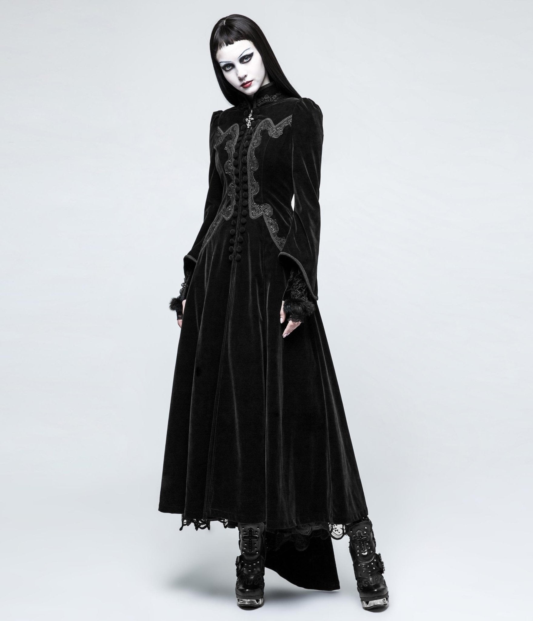 Black Gothic Palace Swallow Tail Jacket