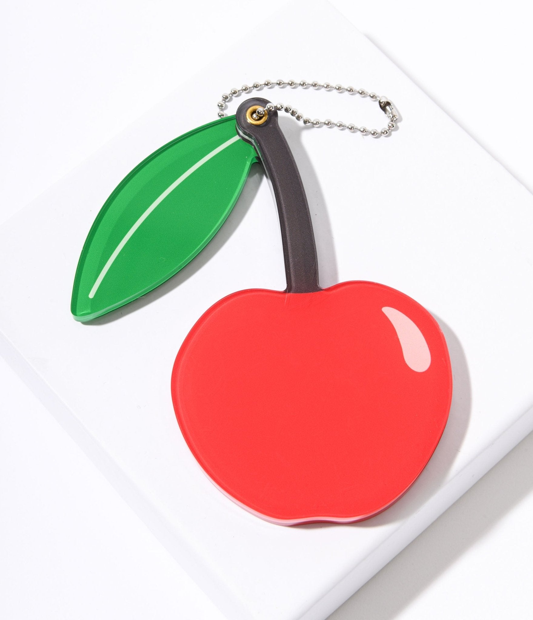 Red Cherry Mirror Keychain