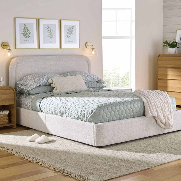 Better Homes & Gardens BH25013489710JL Juliet Queen Boucle Platform Bed (Ivory)