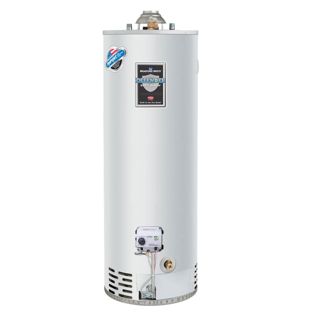 Bradford White RG240T6N-394-264-500 Defender Safety System, 40 Gallon Tall Residential Gas (Natural) Atmospheric Vent Water Heater