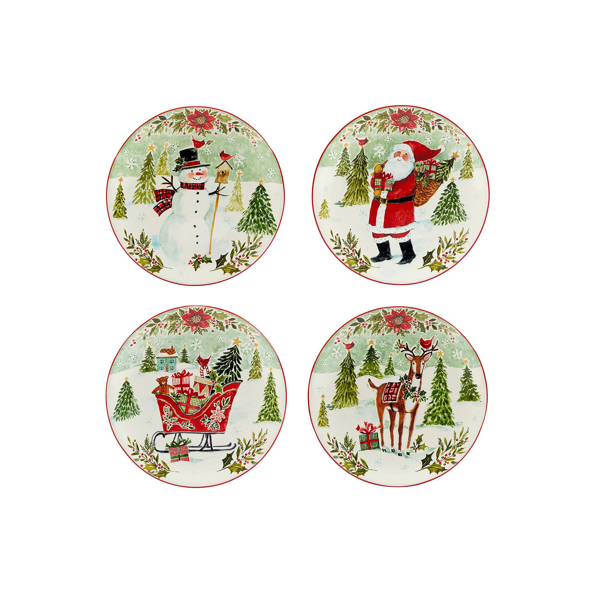 Certified International Joy Of Christmas 16-Pc. Earthenware Dinnerware Set 92506RM - MULTI ONE SIZE