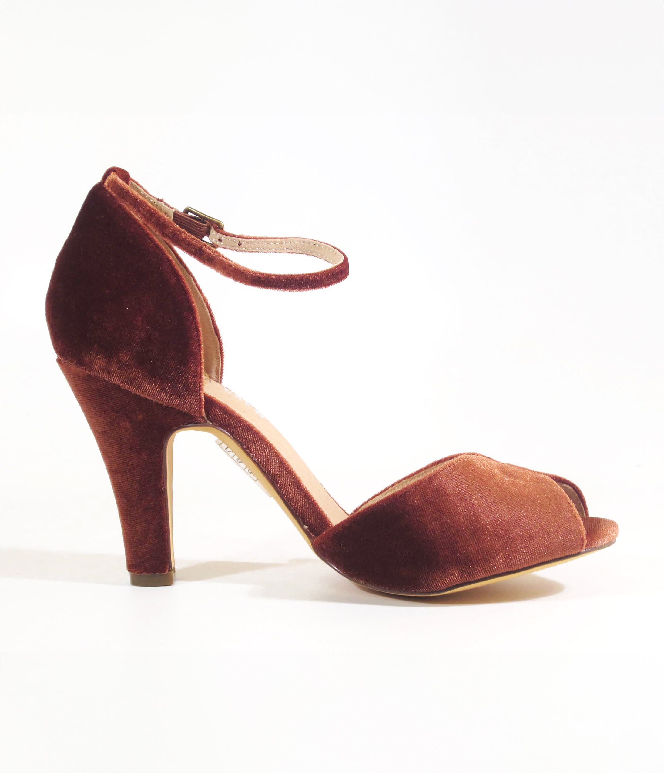 Chelsea Crew Rust Velvet Lola Pumps