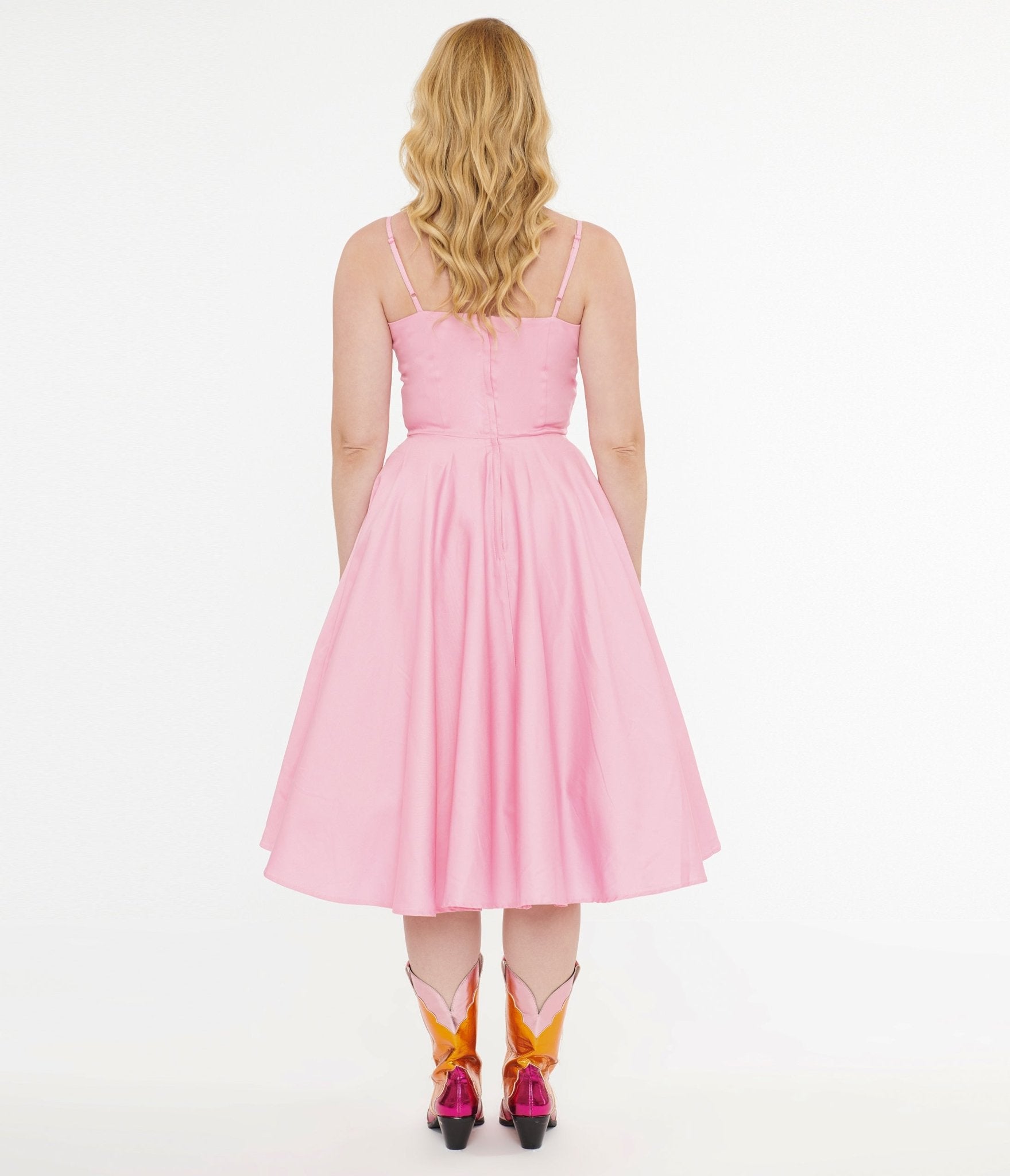 Tatyana 1950s Candy Pink Peggy Swing Dress