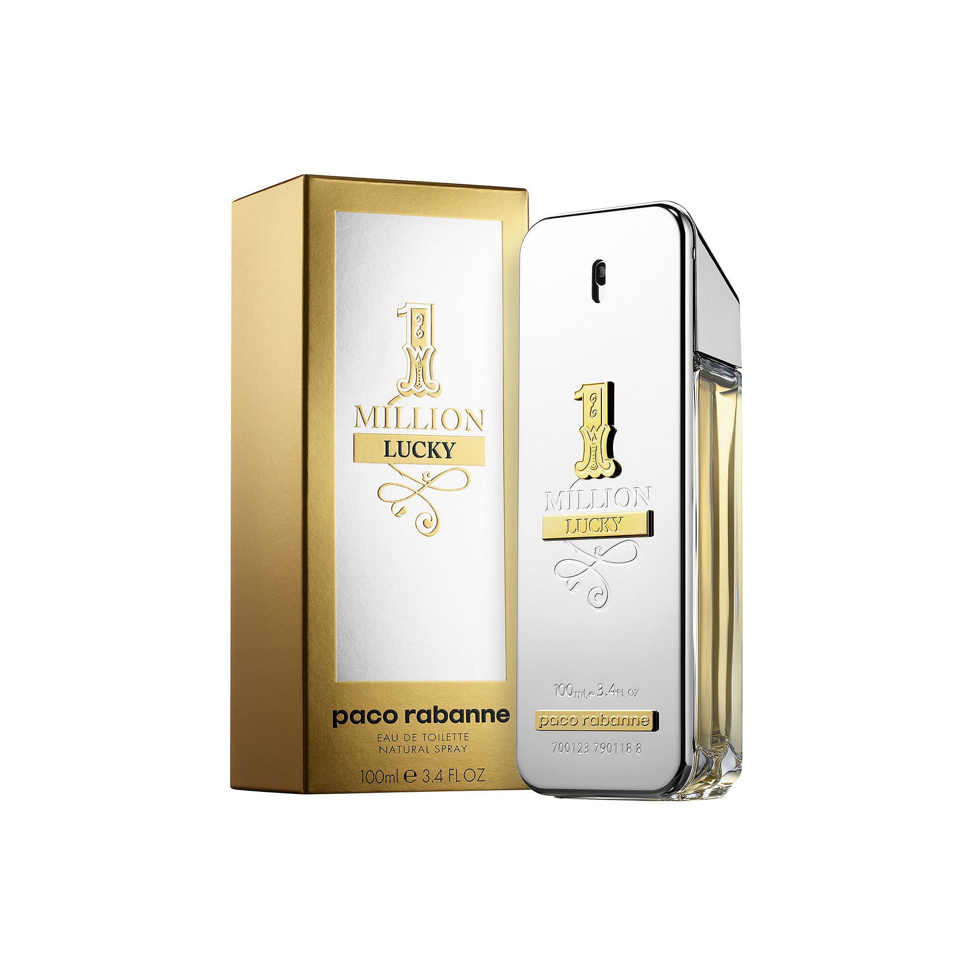 Paco Rabanne 499744 1 Million Lucky by Paco Rabanne, 3.4 oz EDT Spray for Men