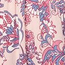 Unique Vintage Plus Size 1970s Pink Paisley Print Buttercup Maxi Dress