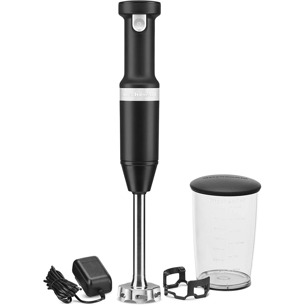 KitchenAid KHBBV53BM Cordless Variable Speed Hand Blender, Black Matte