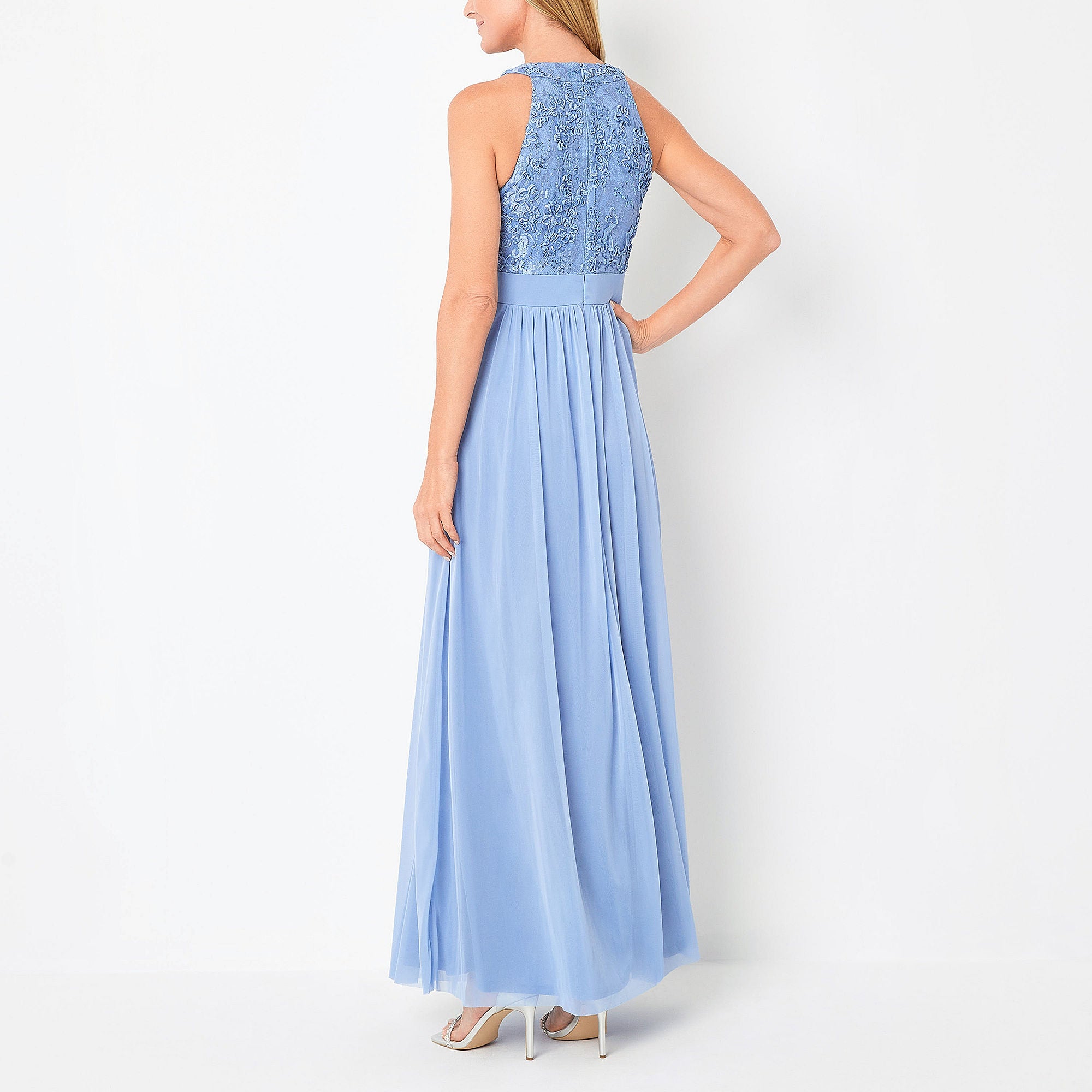 Jessica Howard Sleeveless Evening Gown - LAKE 8