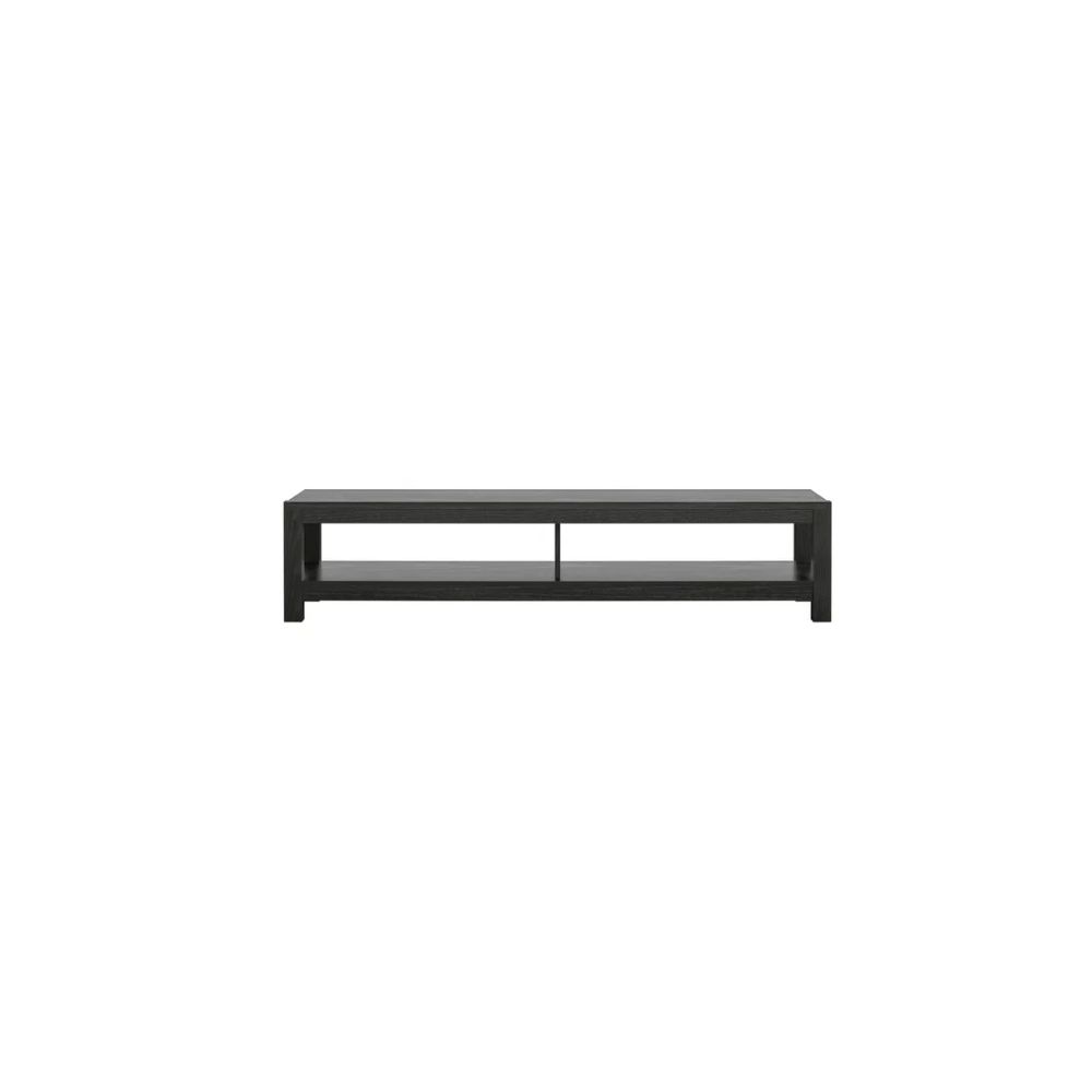 Mainstays 6595335WCOM Parsons TV Stand for TVs up to 65, Black Oak