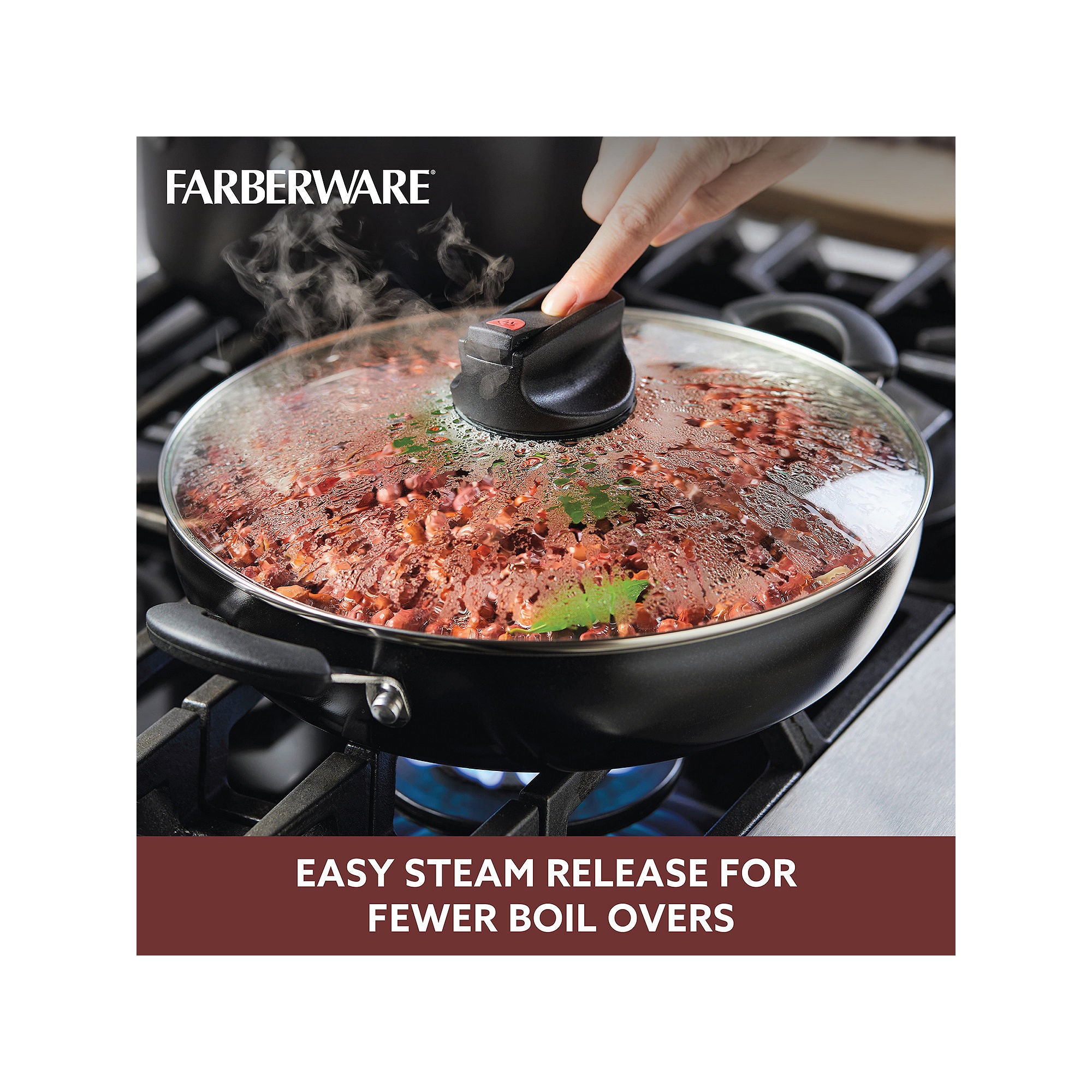 Farberware Smart Control With Lid 2-Pc. Aluminum Dishwasher Safe Non-Stick Frying Pan - BLACK ONE SIZE