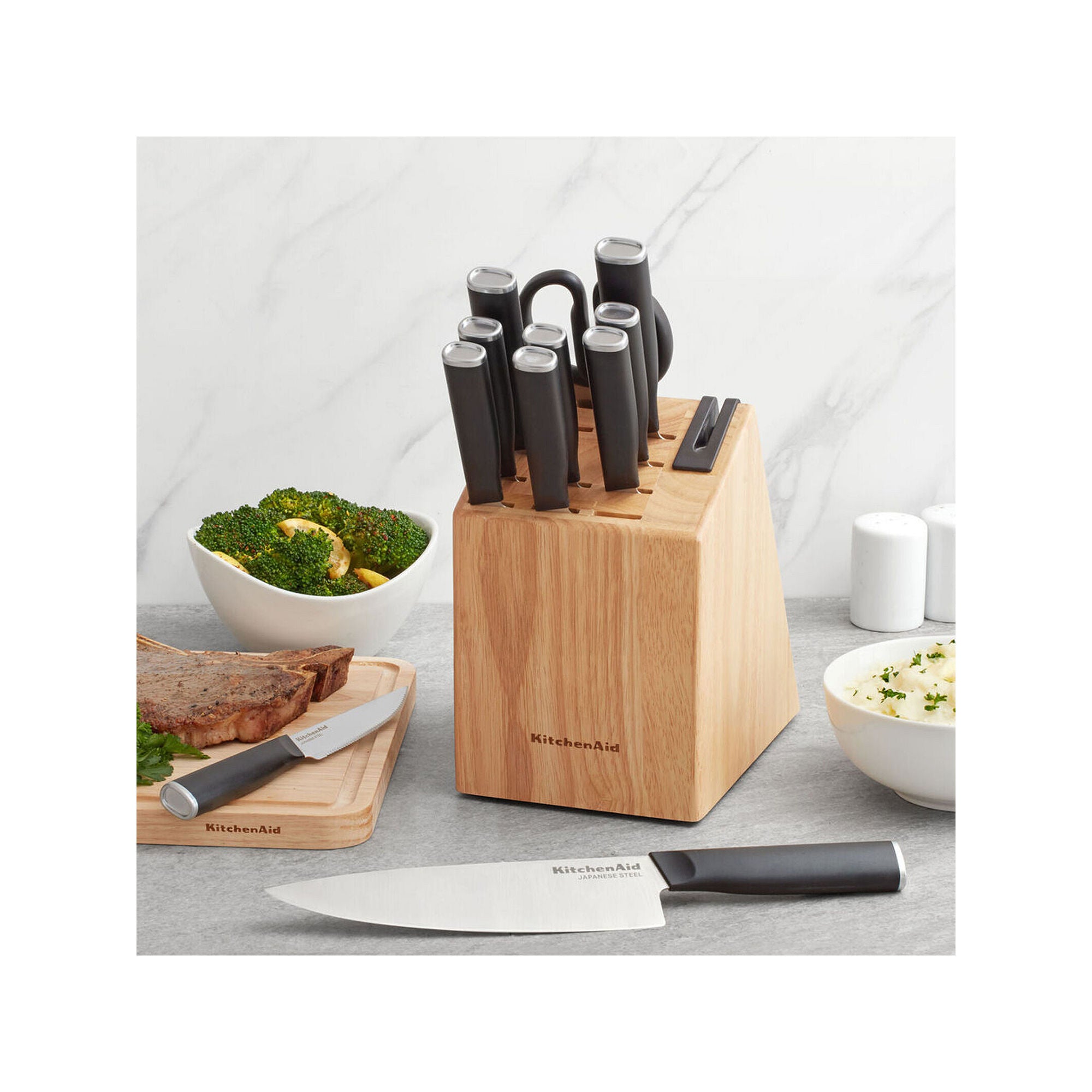 Kitchenaid 12-Pc. Knife Block Set - BLACK ONE SIZE