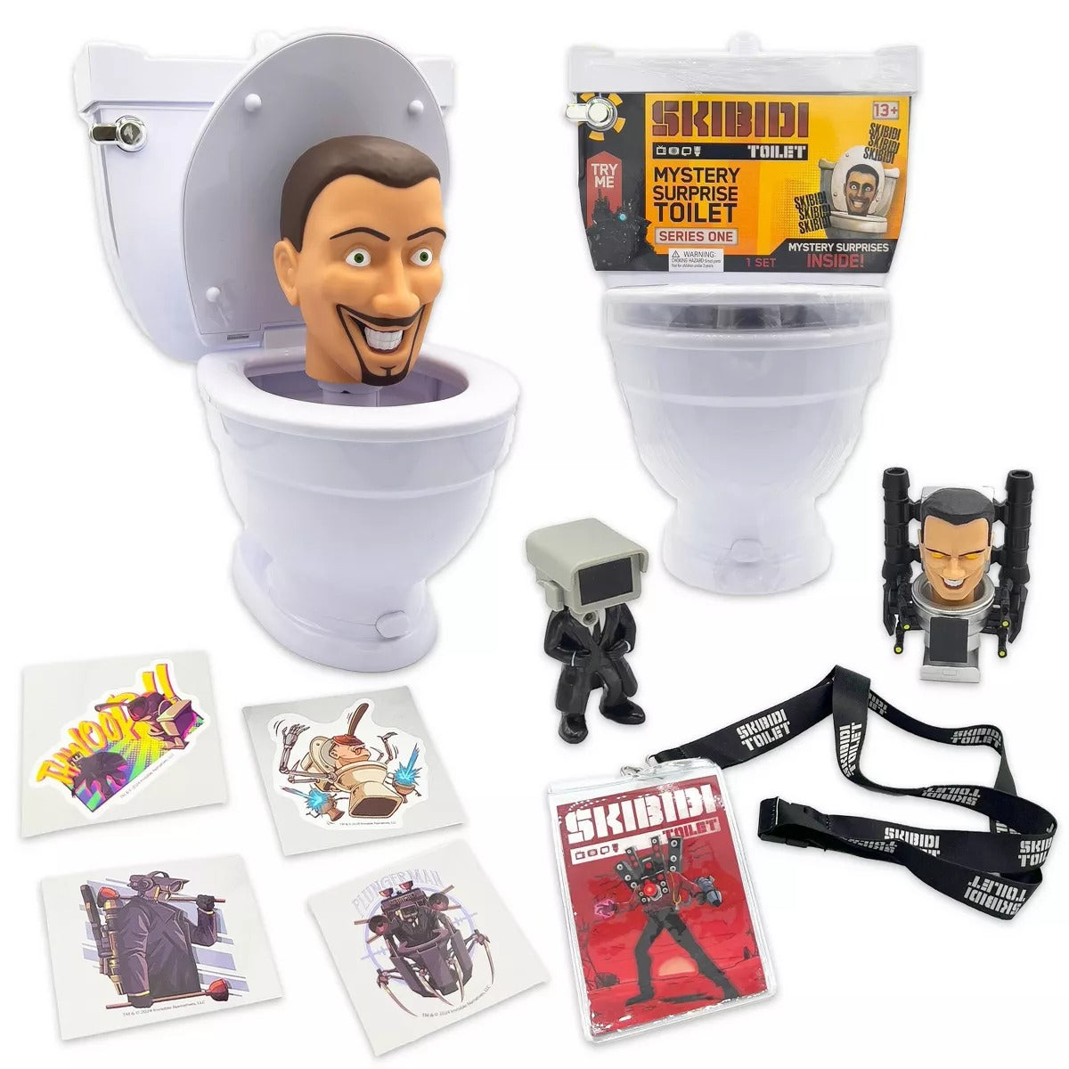 Skibidi Toilet Mystery Surprise Toilet Action Figure, White