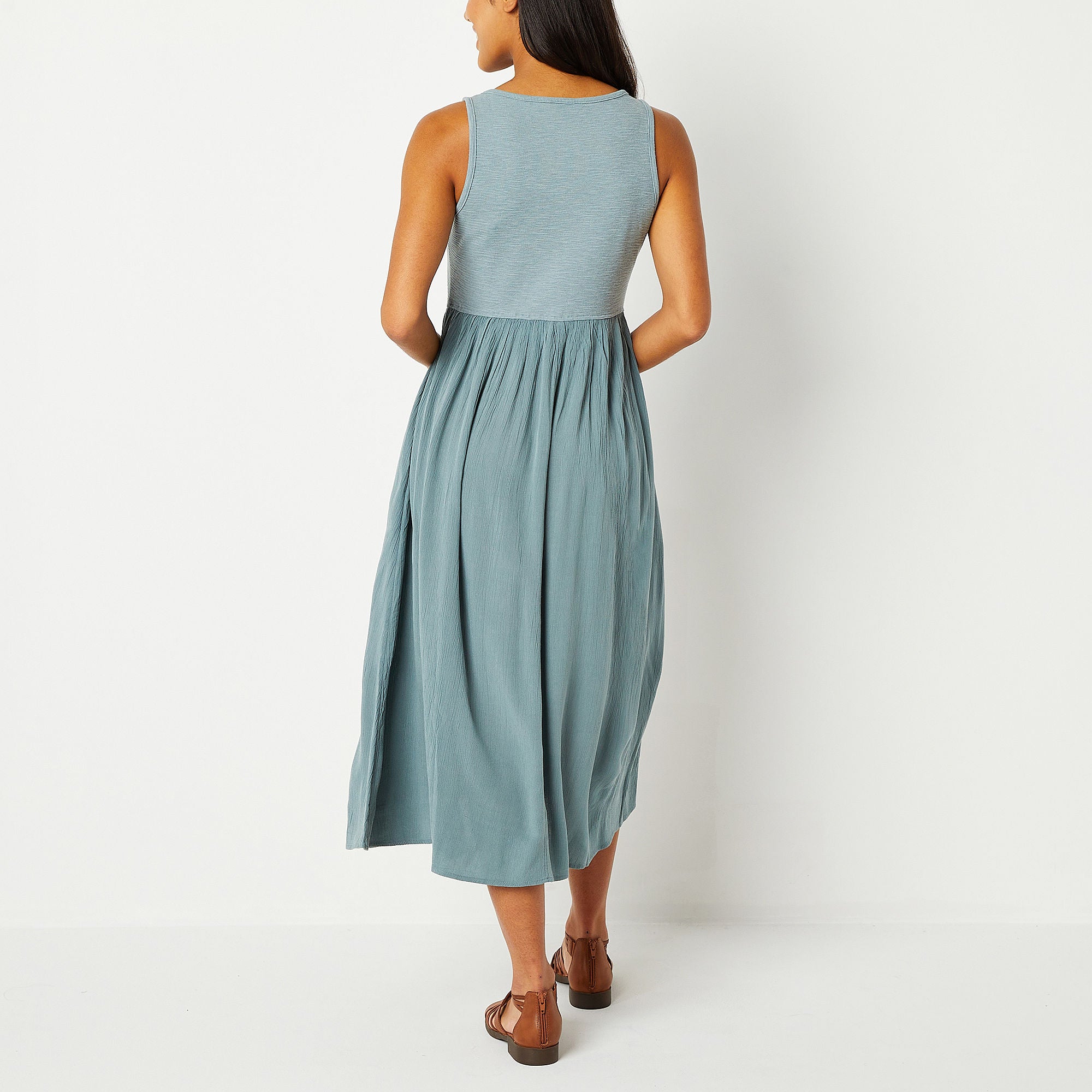 Frye And Co . Sleeveless Midi Maxi Dress - DESERT BLUE SMALL