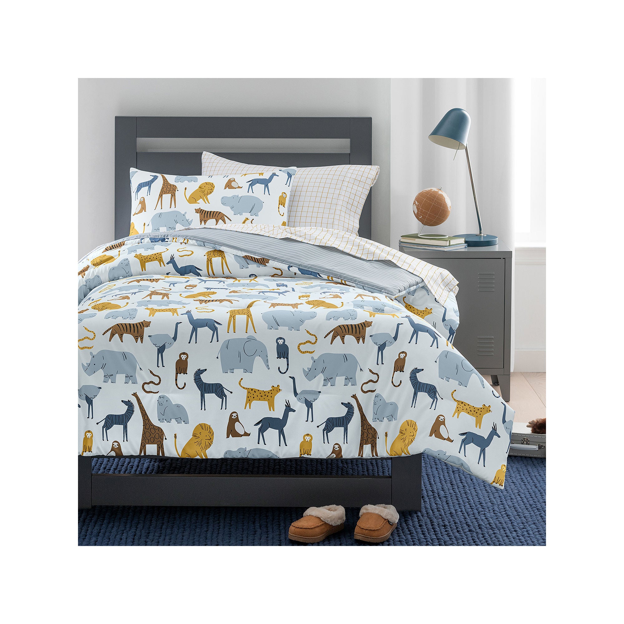 Under The Stars Safari Friends Complete Bedding Set With Sheets - SAFARI ONE SIZE