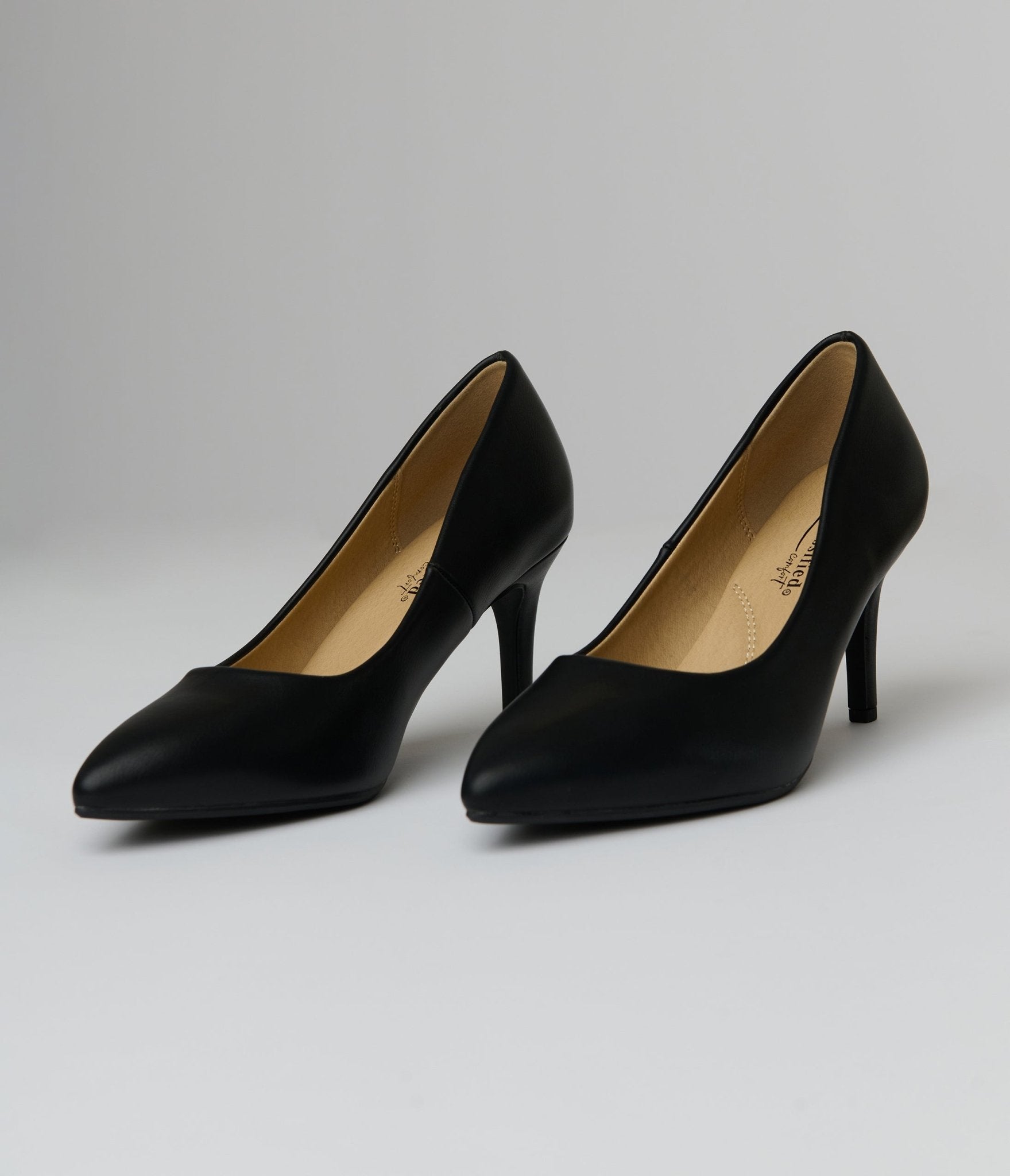 Black Leatherette Pumps