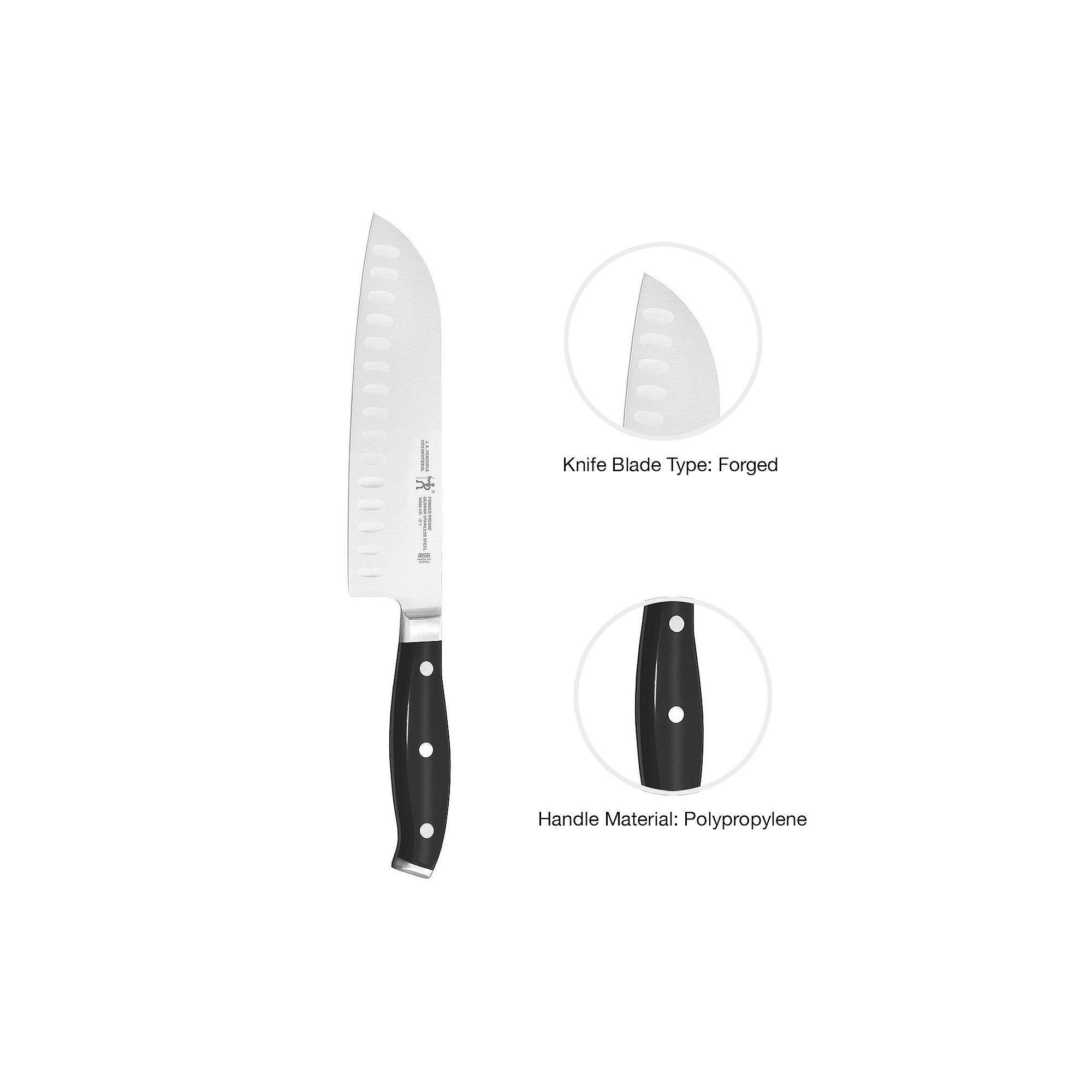 Henckels International Forged Premio 5 Santoku Knife - BLACK ONE SIZE