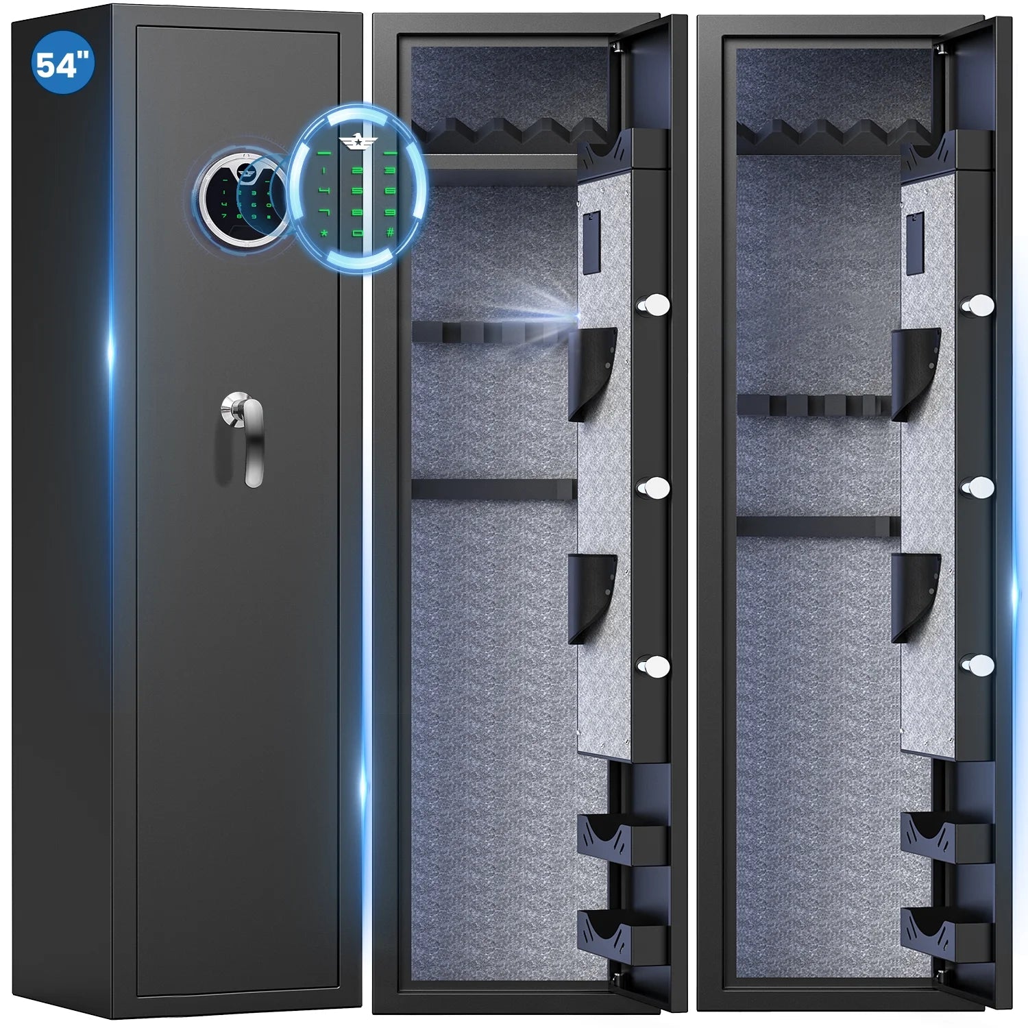 Omethey Digital Quick Access 4-5 Gun Safe, Fireproof & Waterproof
