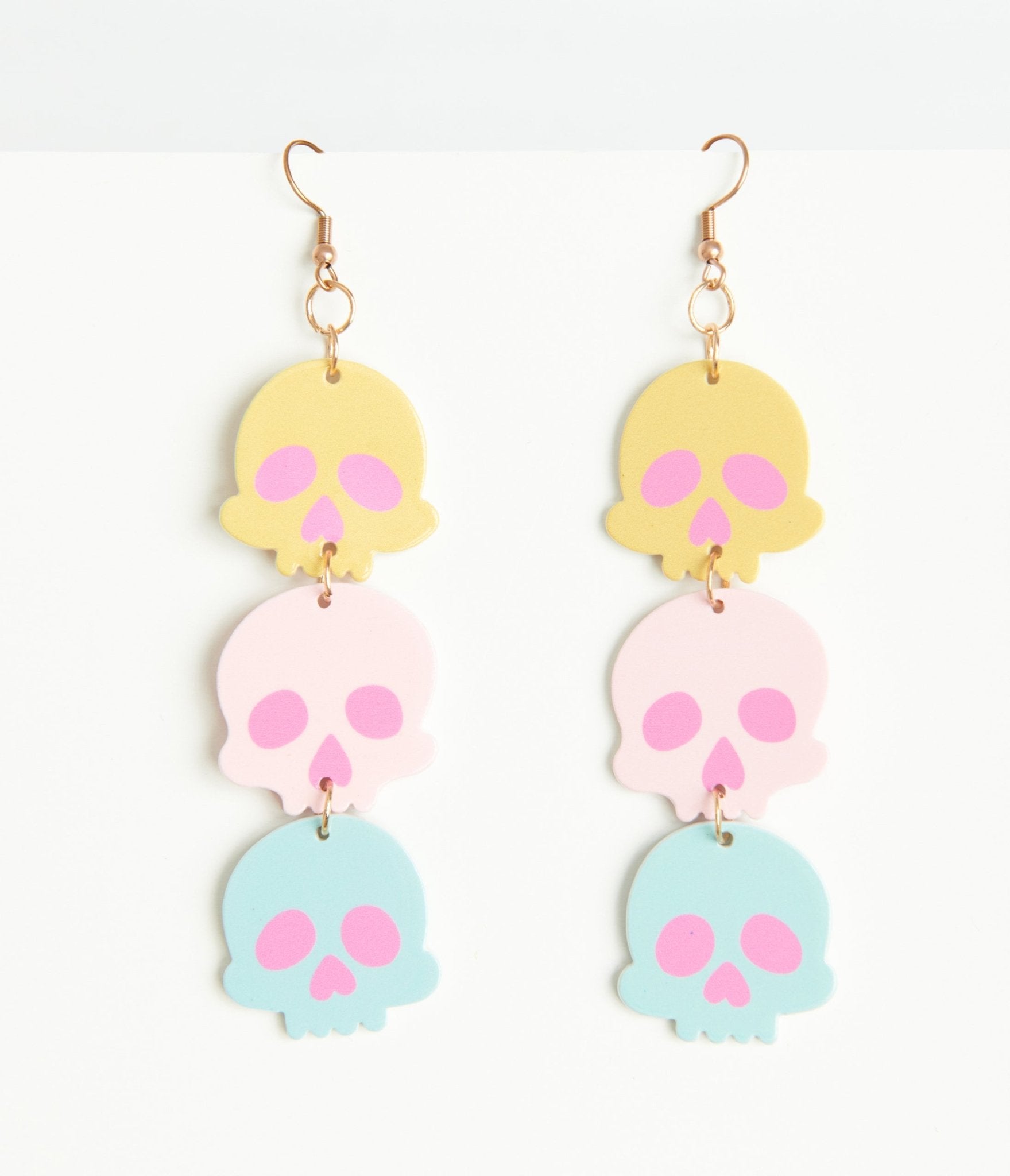 Pastel Candy Coated Skull Earrings