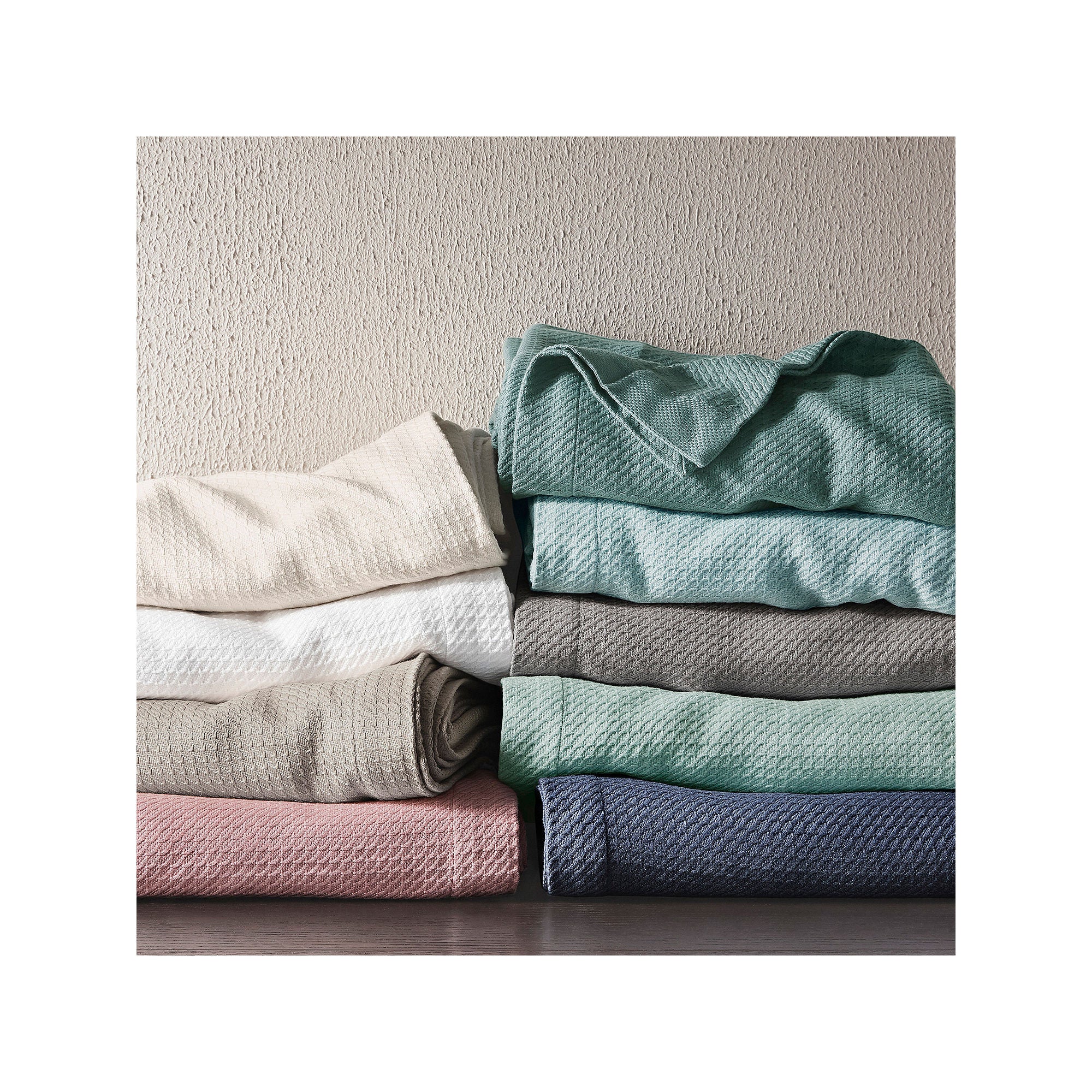 Madison Park Egyptian Cotton Blanket - SEAFOAM ONE SIZE