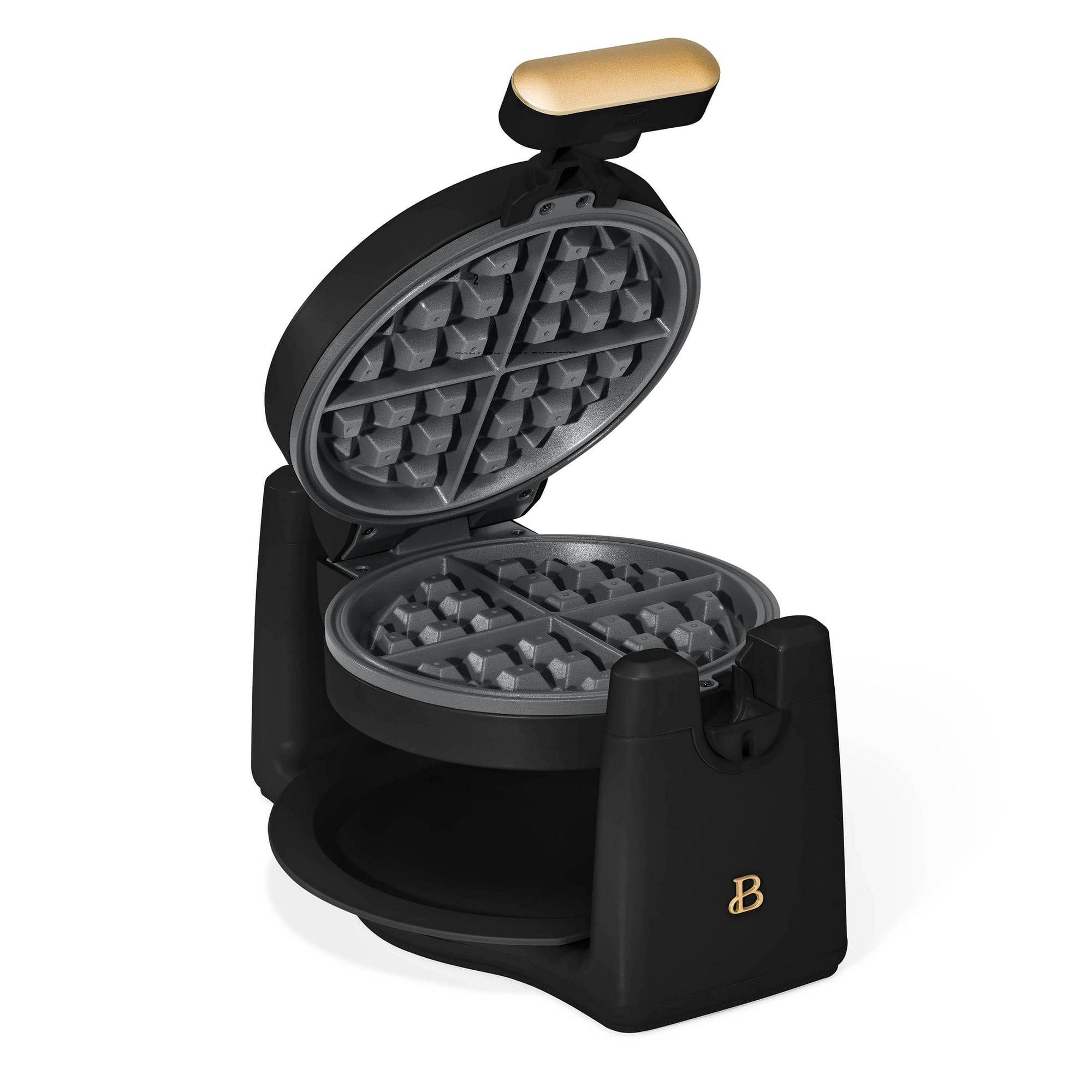 Beautiful 19427 Rotating Belgian Waffle Maker, Black Sesame