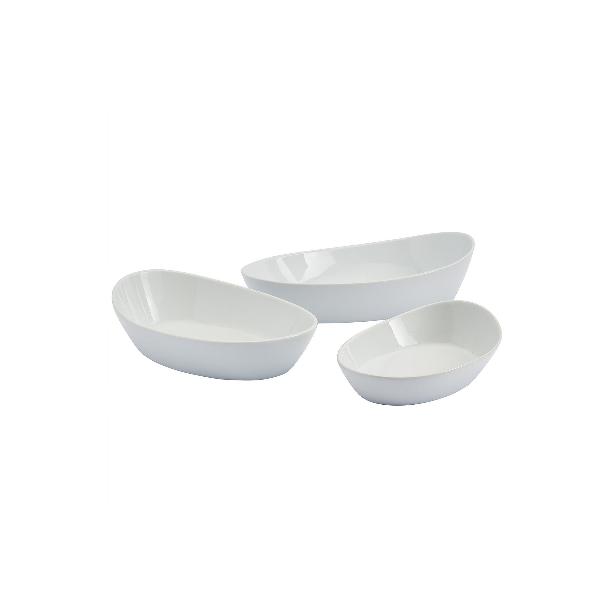 Denmark Nested 3-Pc. Ceramic Serving Bowl - WHITE ONE SIZE