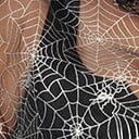 Magnolia Place Plus Size Black Spiderweb Capelet