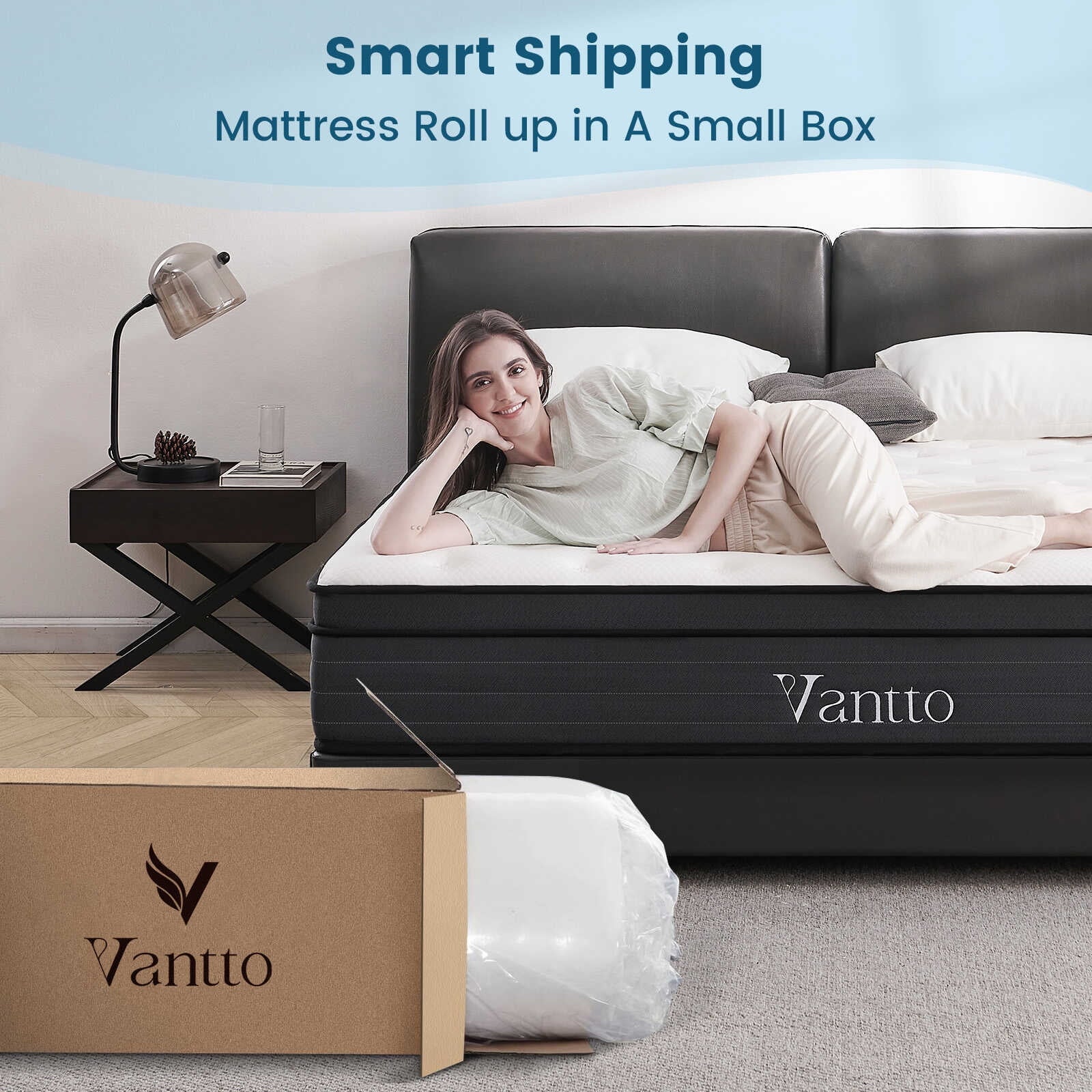 Vantto Vantto-WM-10Q 10 Memory Foam Mattress, Queen Size