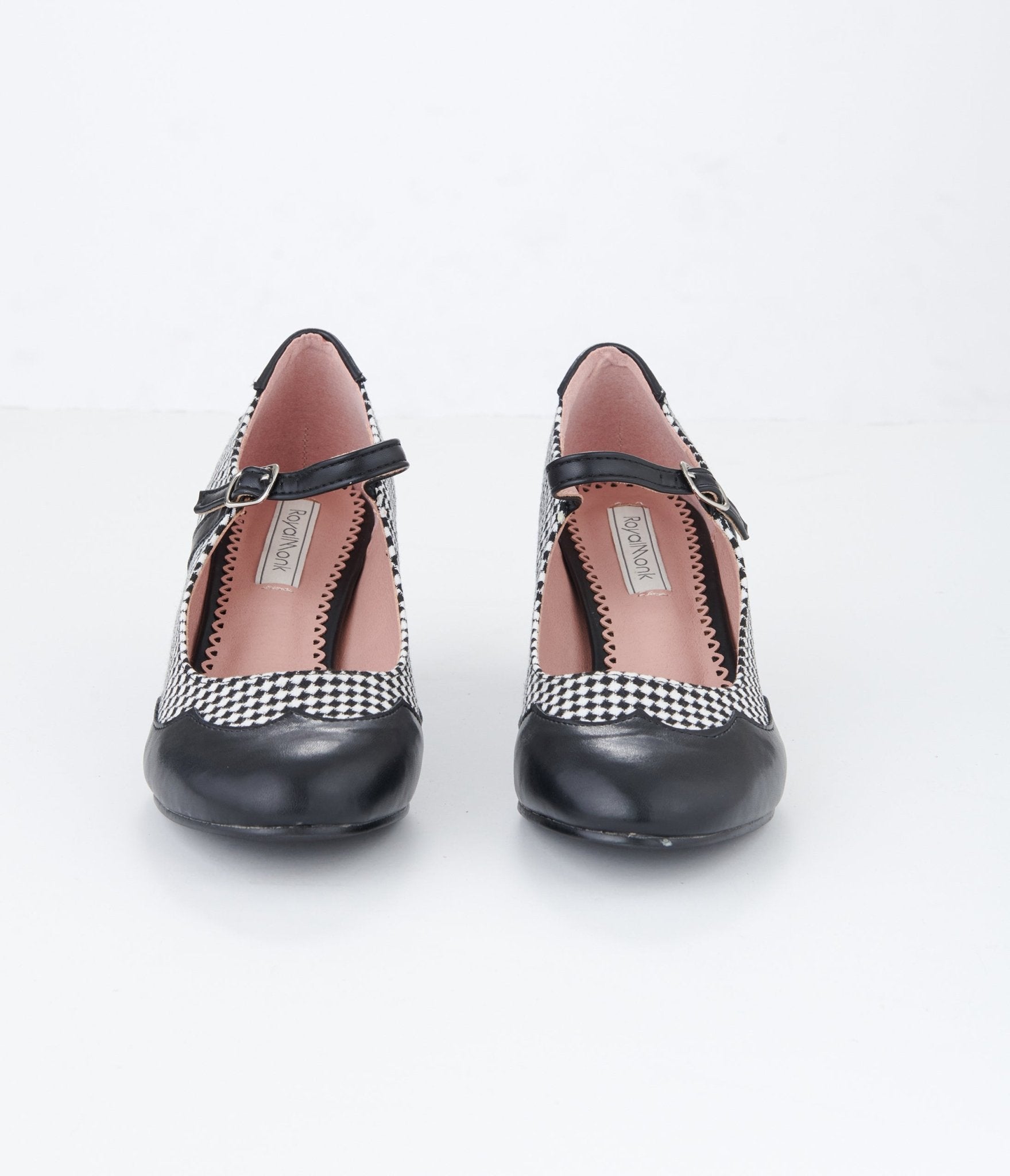 Black & White Check Mary Jane Heels