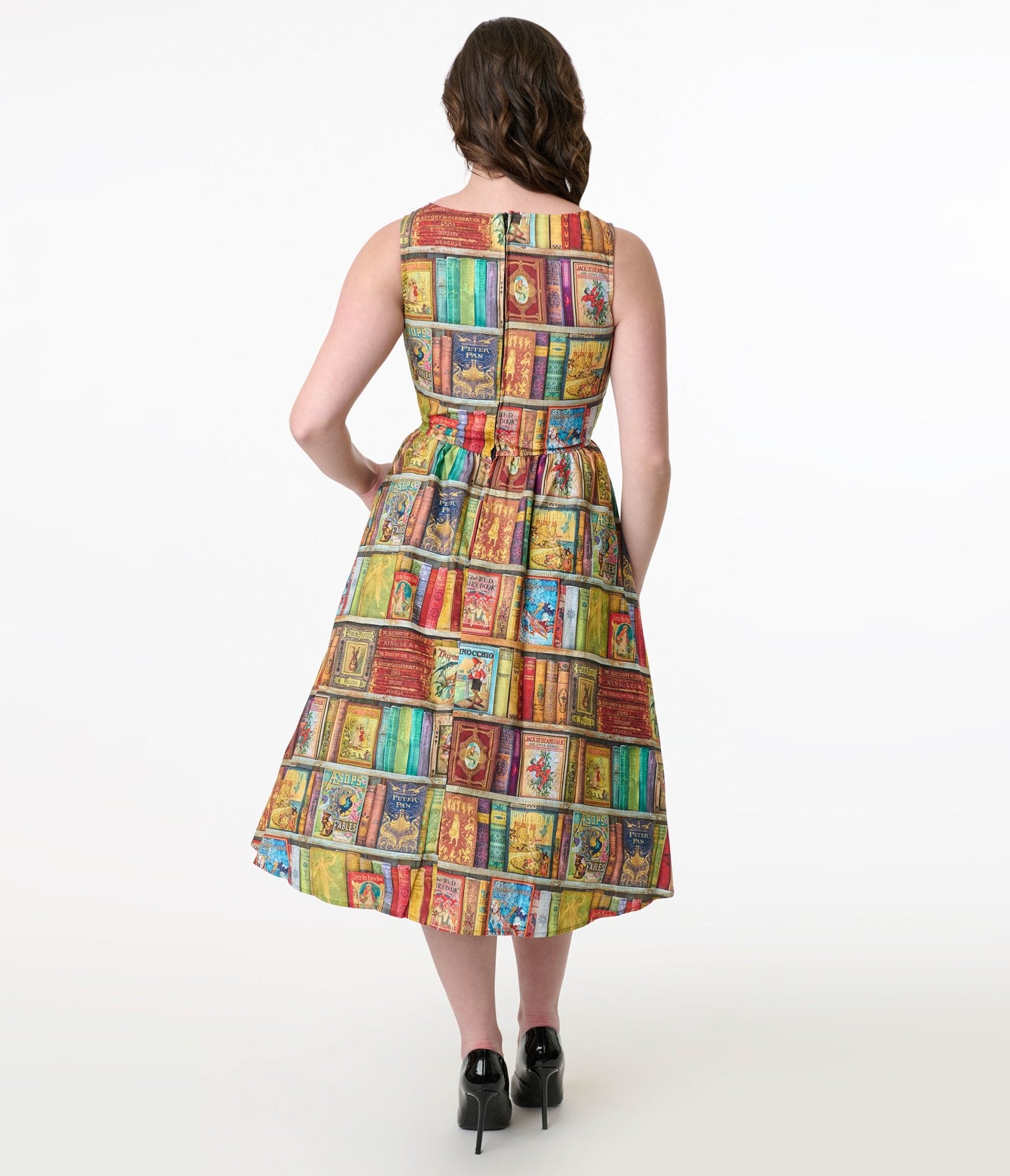 Retrolicious Multicolor Fairytales Midi Dress